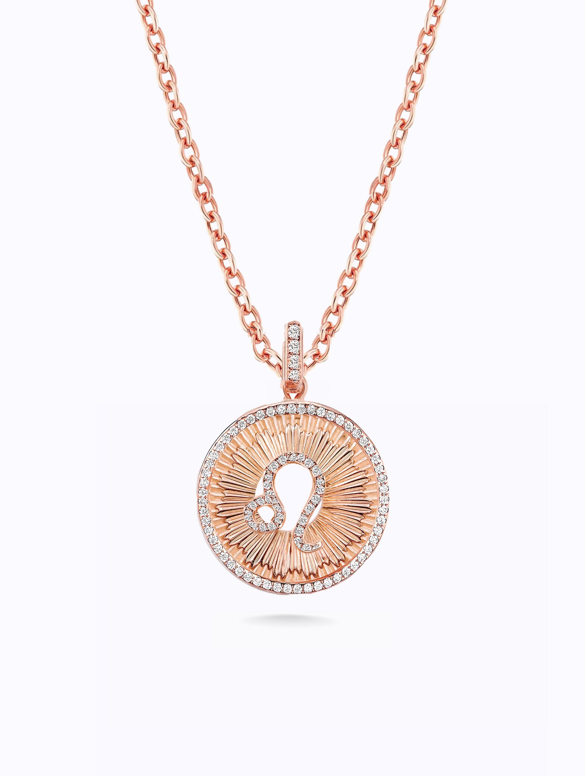 Aurora All Diamond Zodiac Medallion