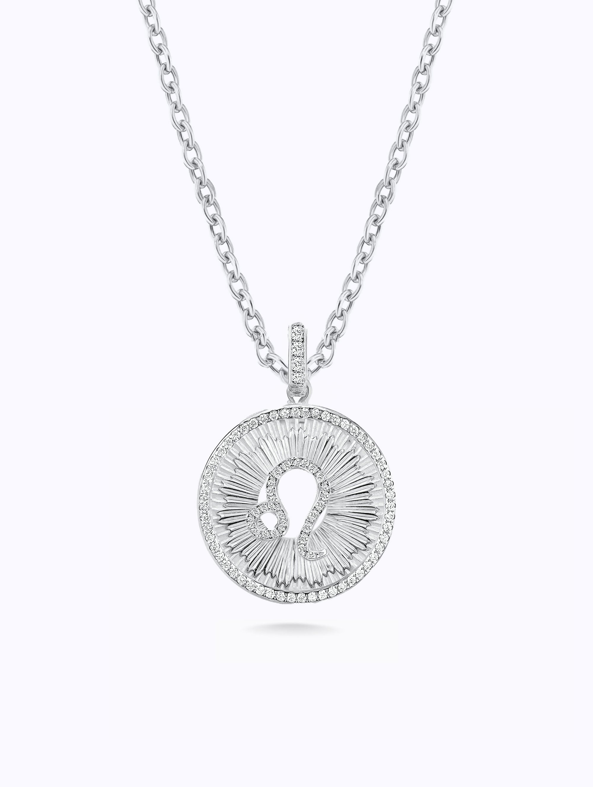 Aurora All Diamond Zodiac Medallion