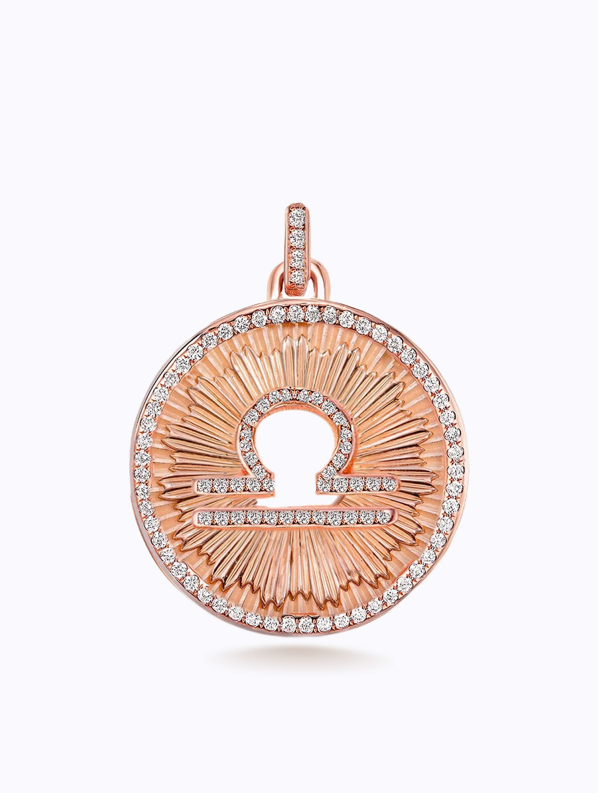 Aurora All Diamond Zodiac Medallion