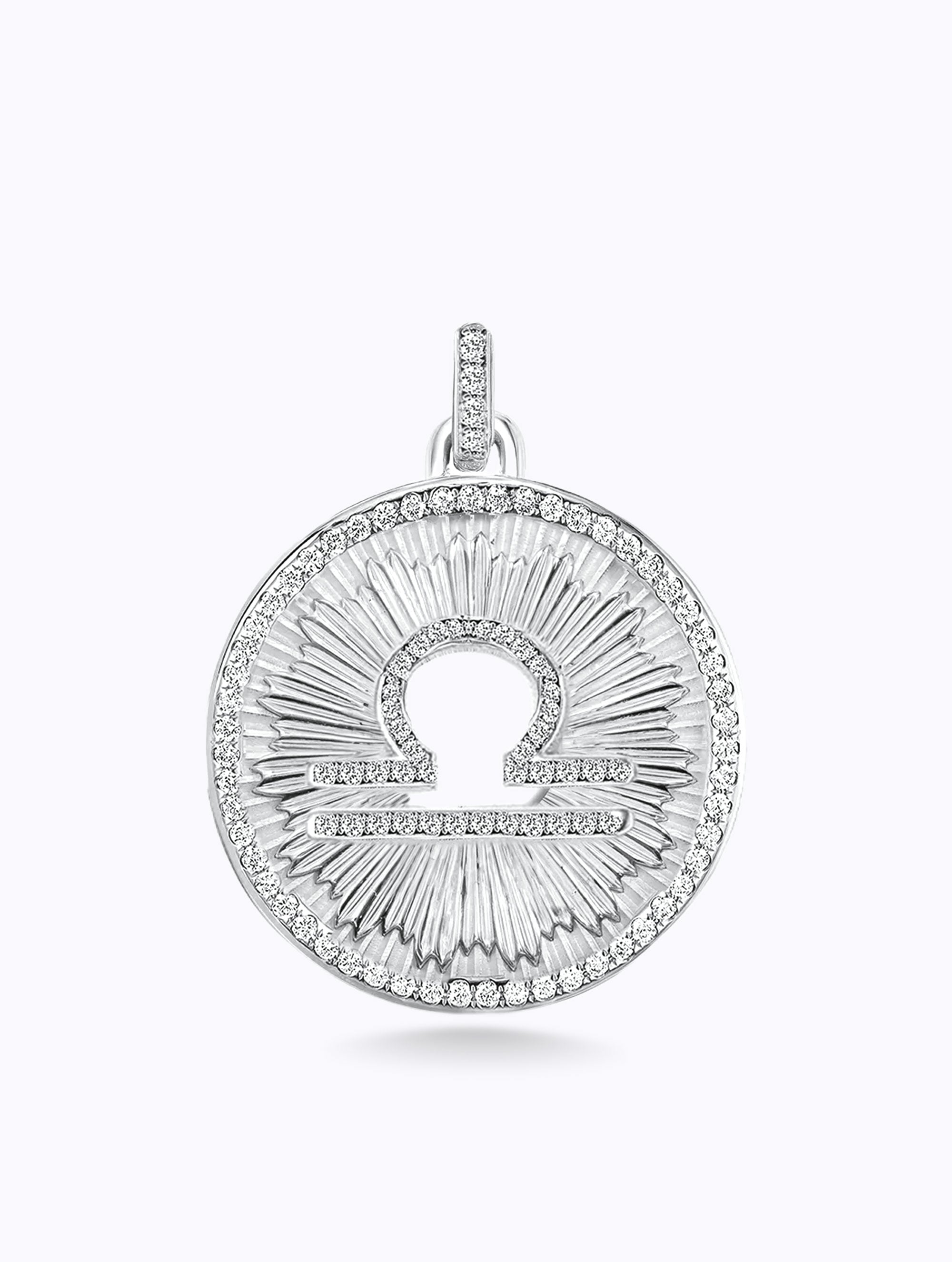 Aurora All Diamond Zodiac Medallion