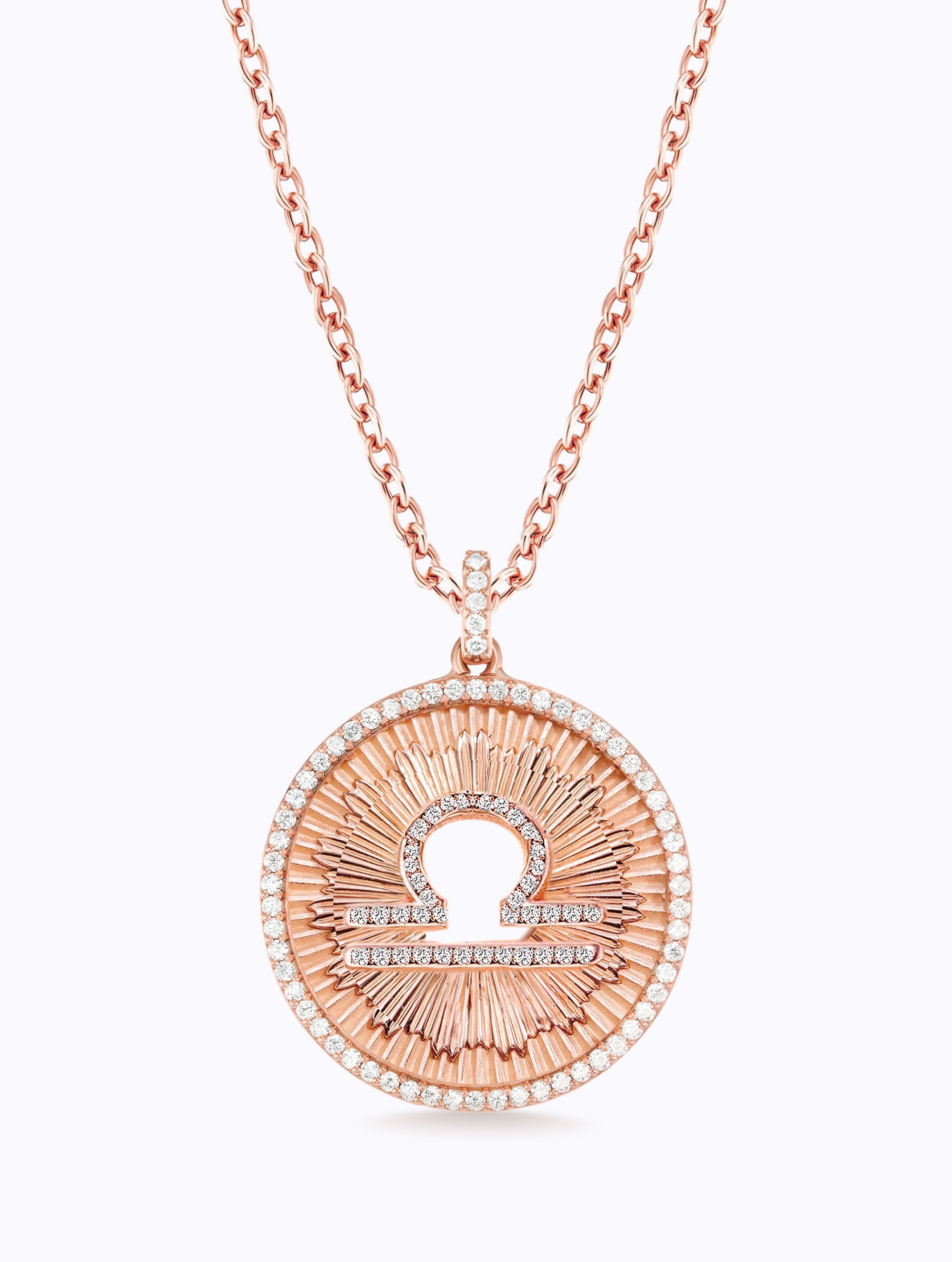 Aurora All Diamond Zodiac Medallion