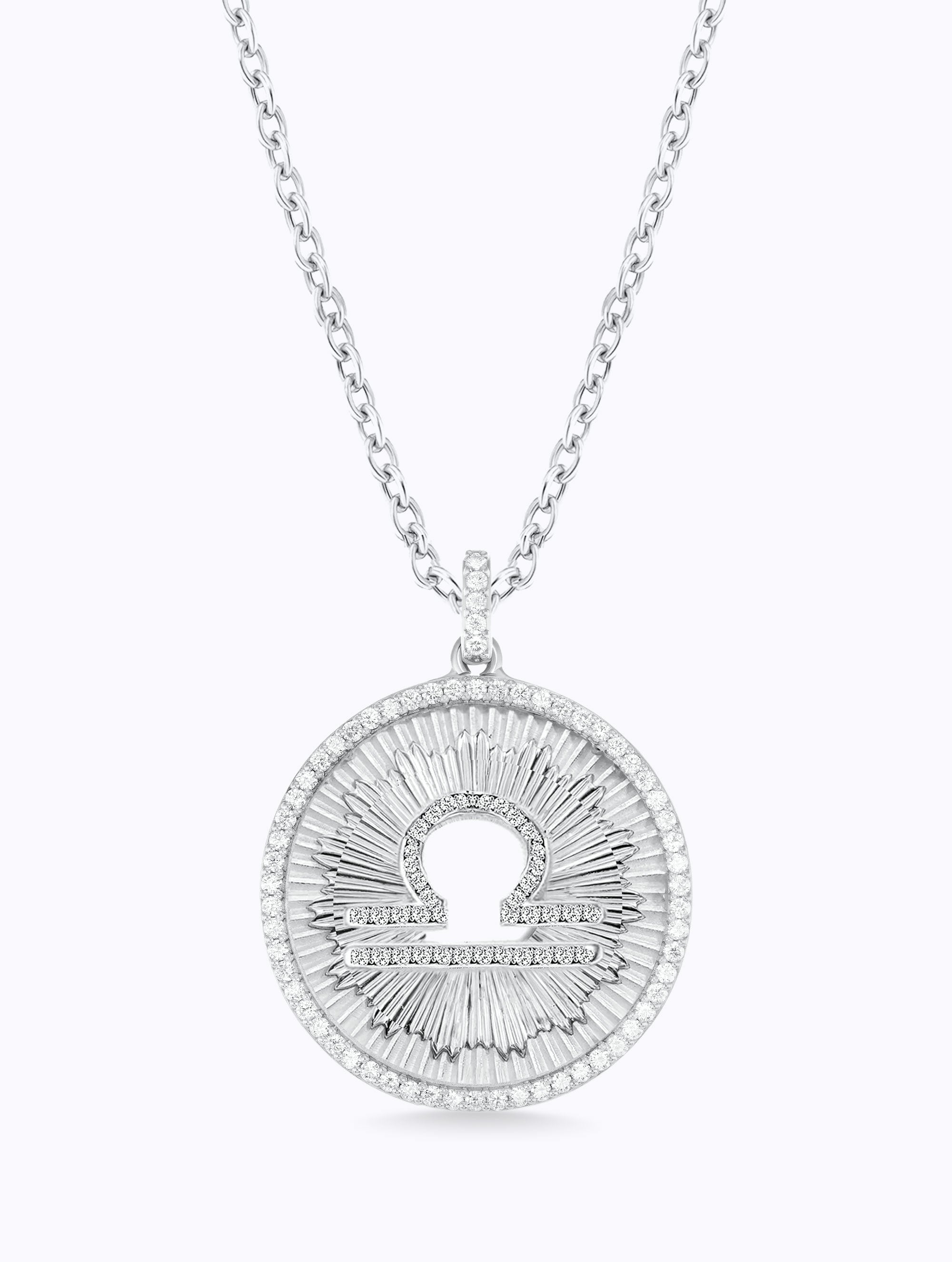 Aurora All Diamond Zodiac Medallion