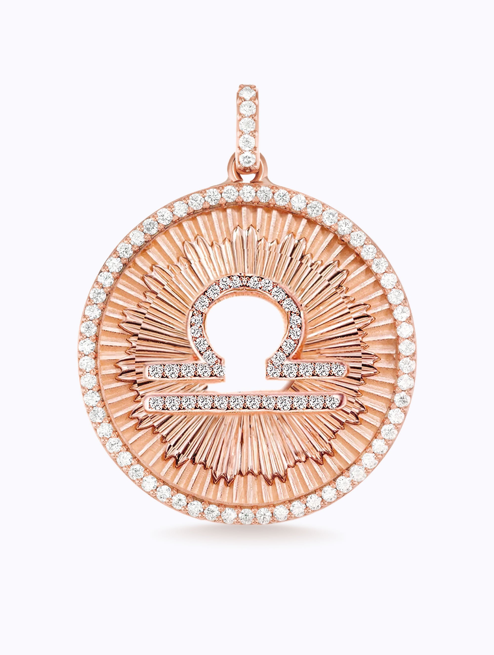 Aurora All Diamond Zodiac Medallion
