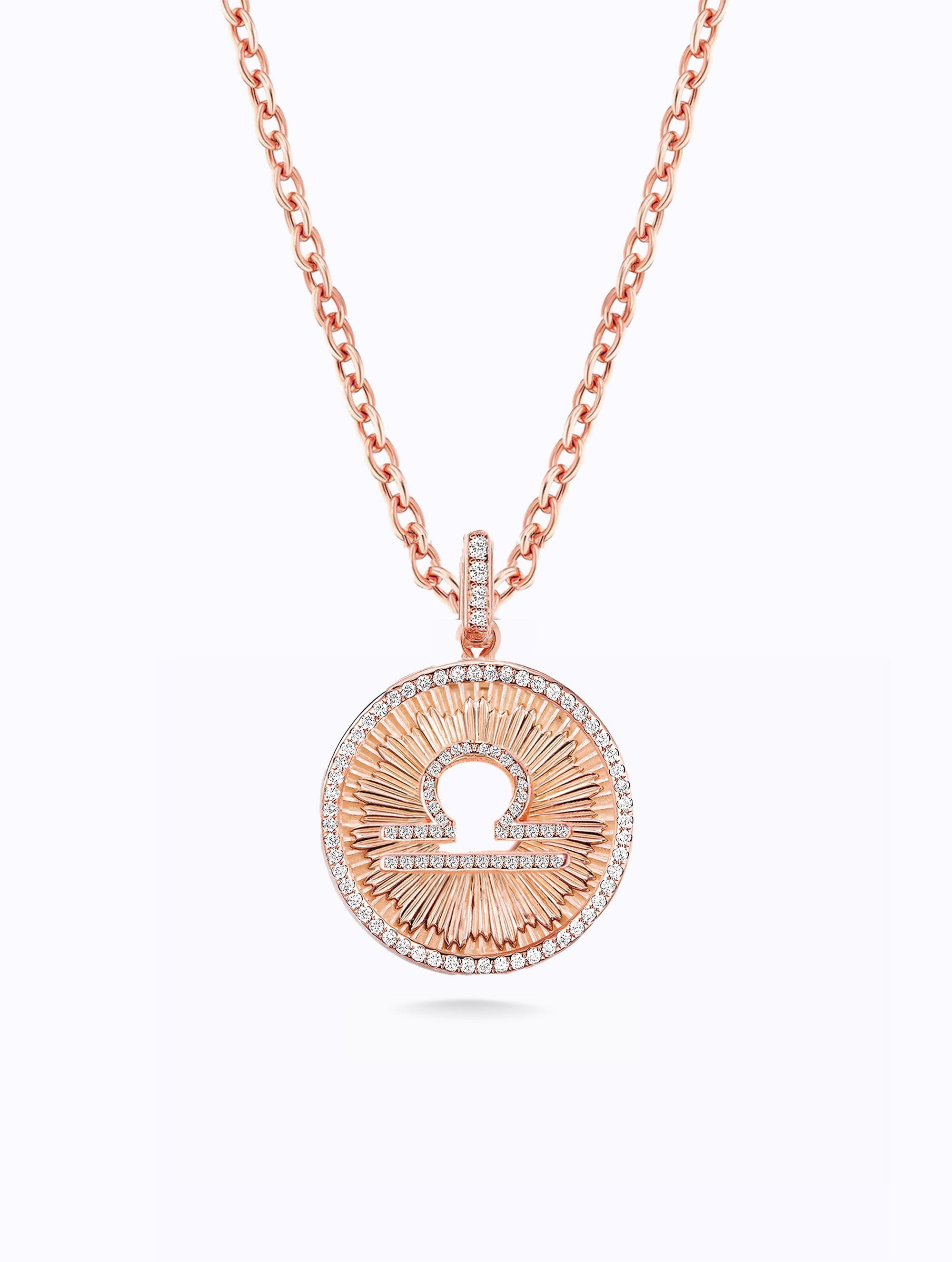 Aurora All Diamond Zodiac Medallion