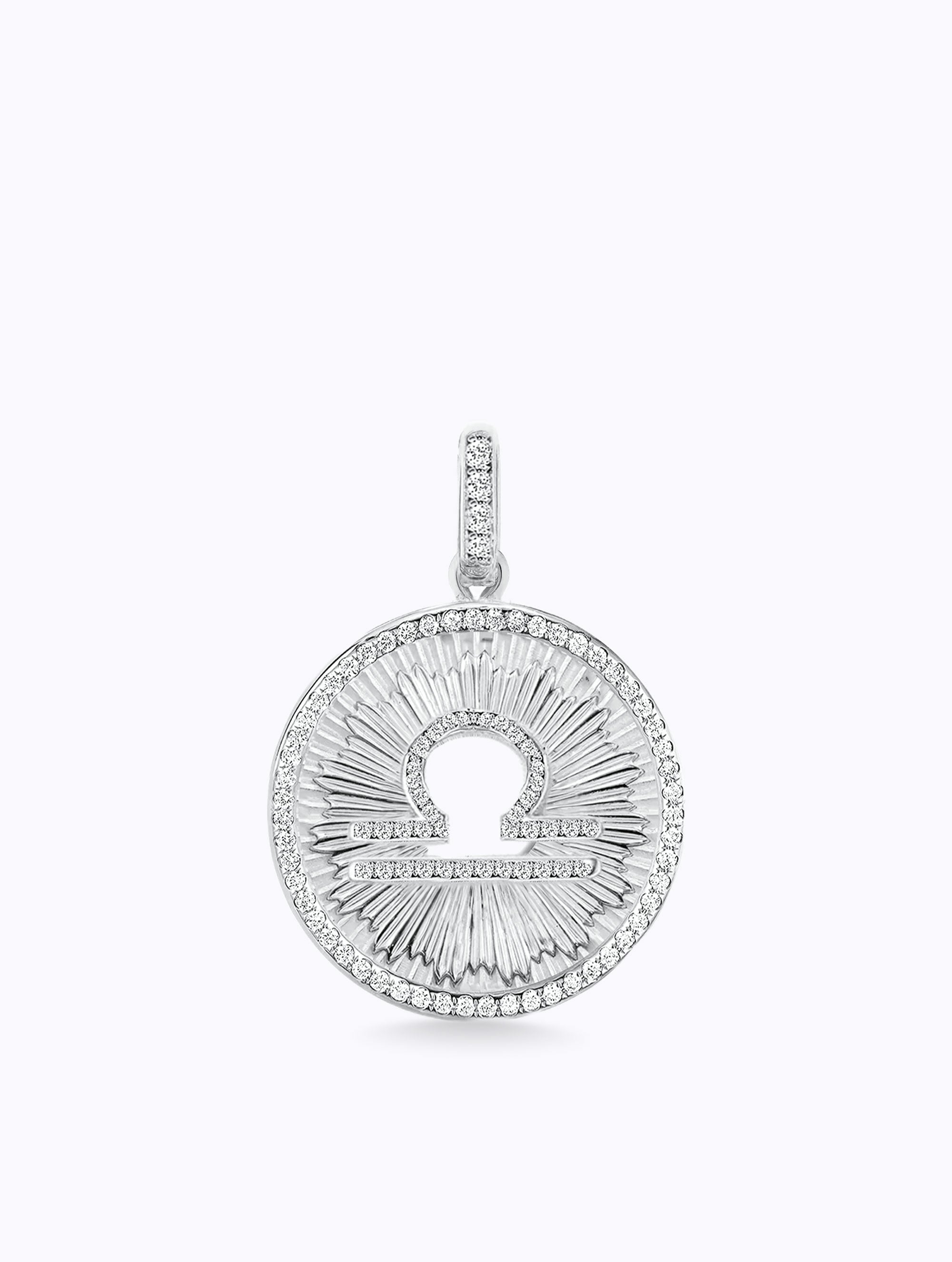 Aurora All Diamond Zodiac Medallion