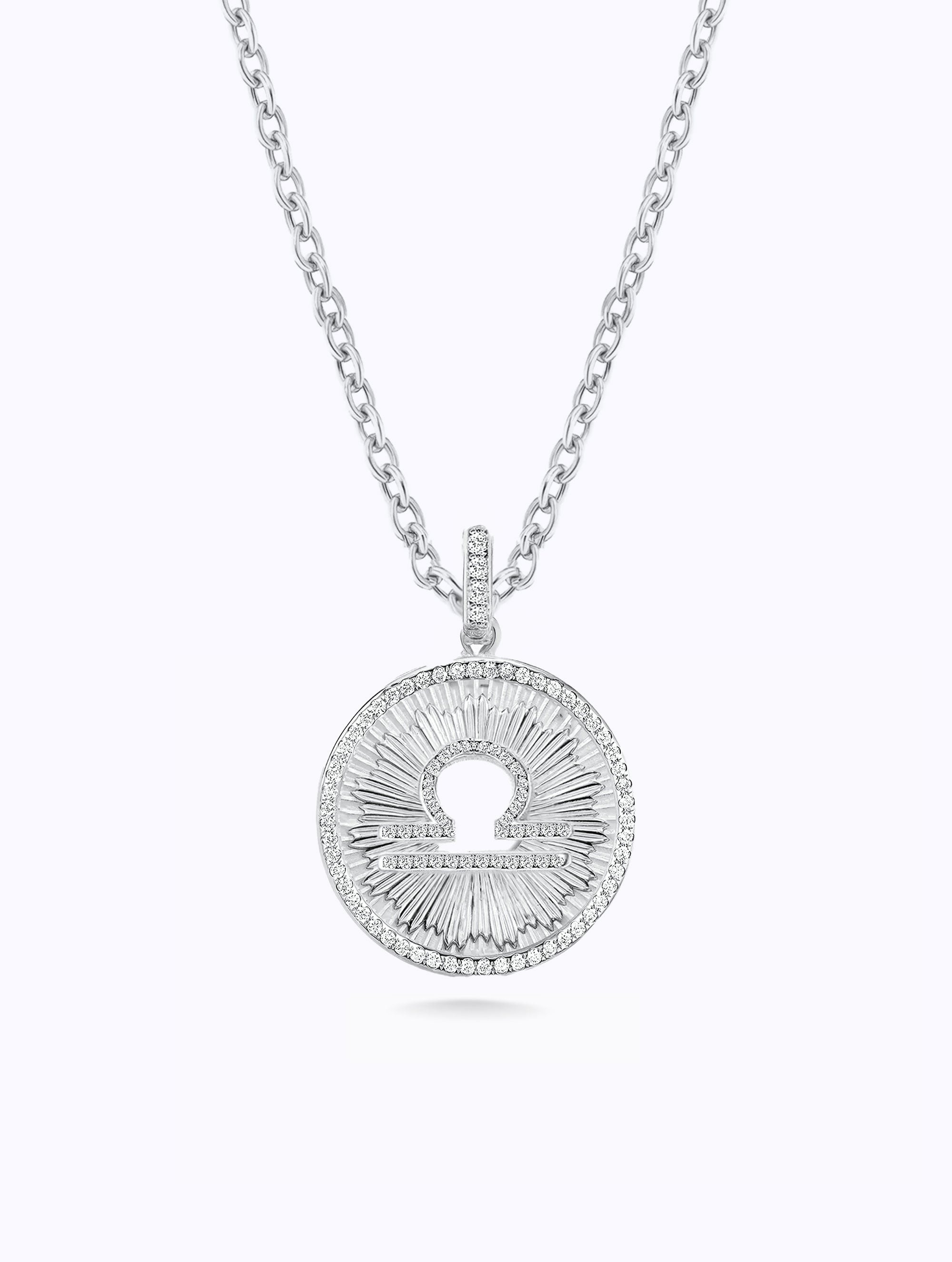 Aurora All Diamond Zodiac Medallion