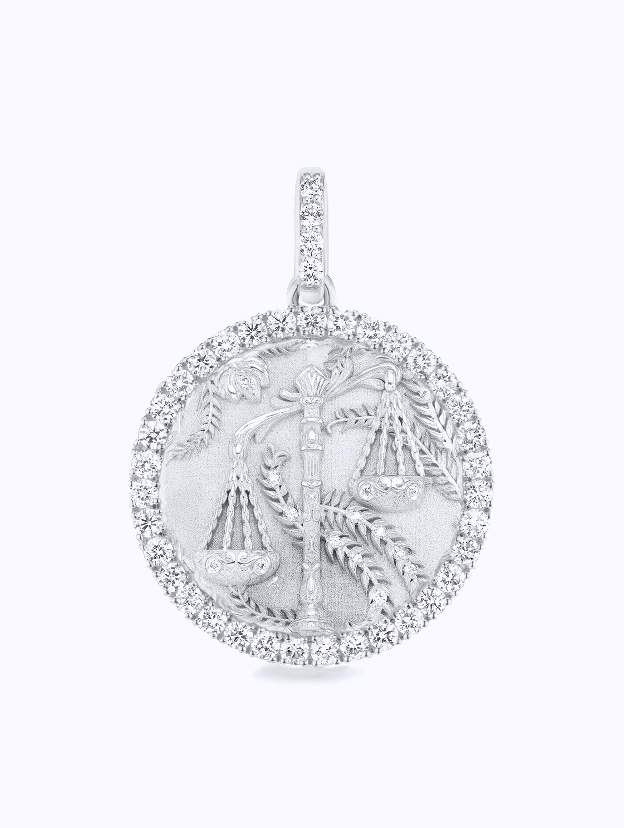 ALL DIAMOND ZODIAC MEDALLION