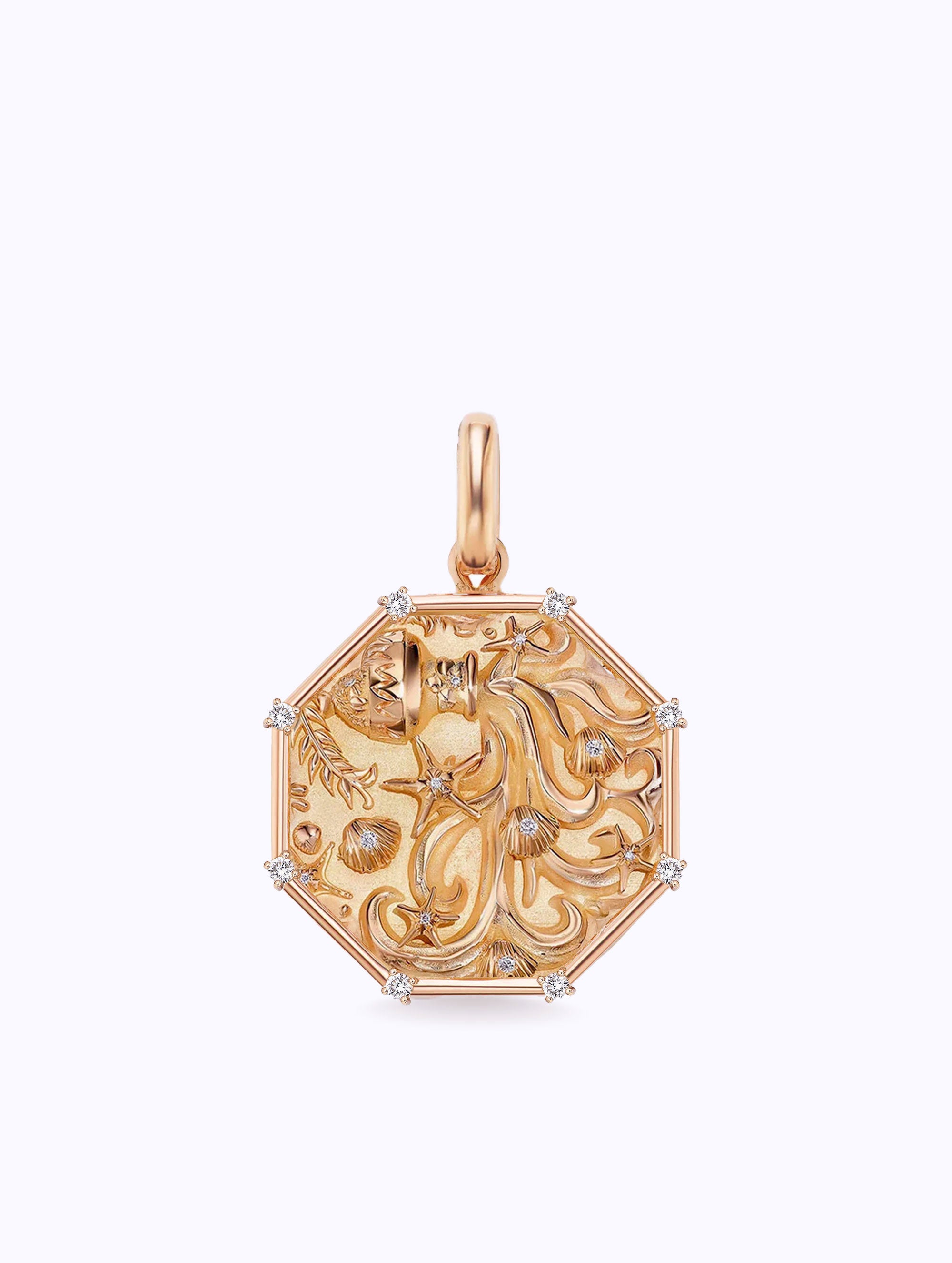 8 DIAMOND TALISMAN ZODIAC MEDALLION