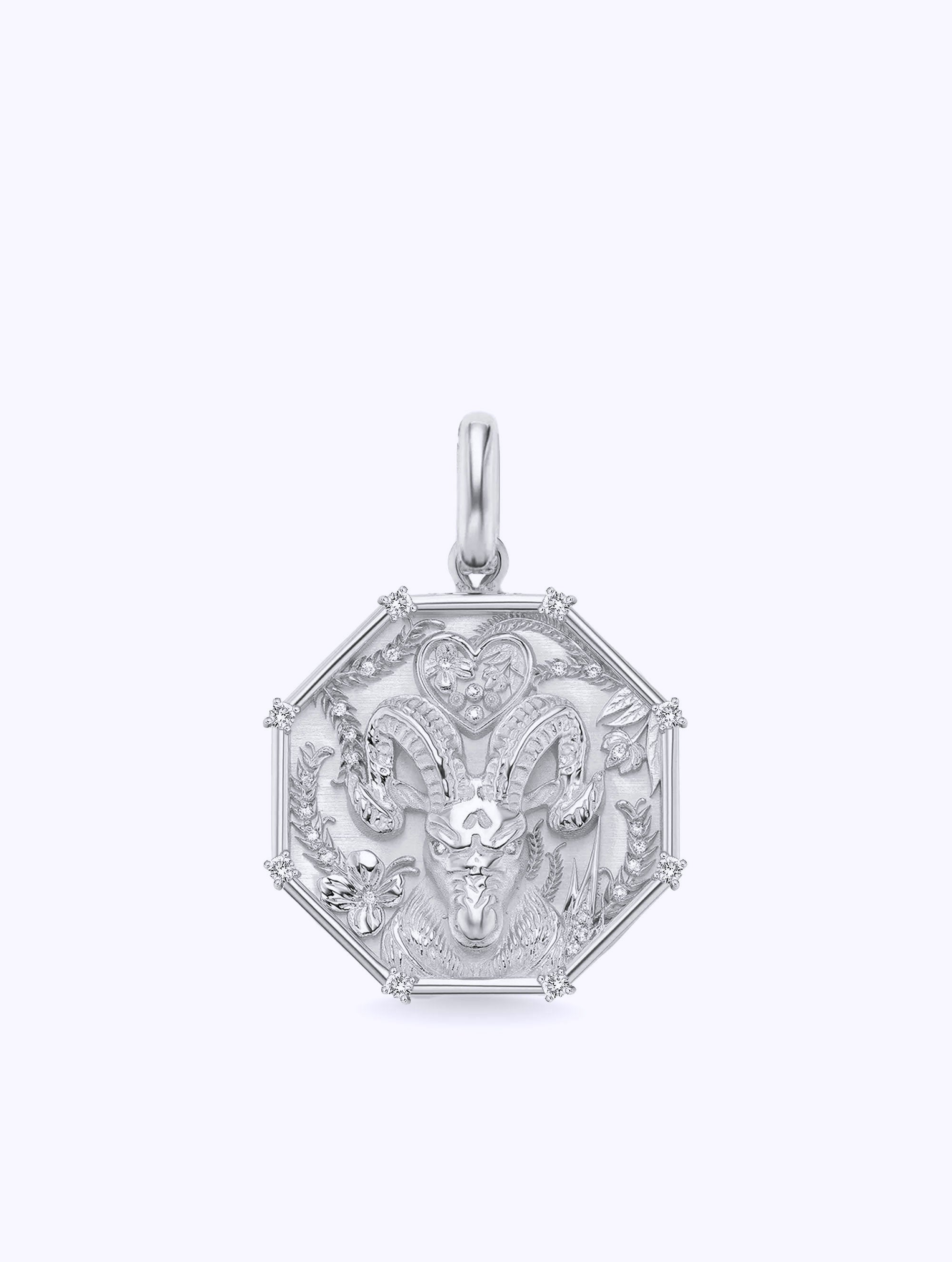 8 DIAMOND TALISMAN ZODIAC MEDALLION