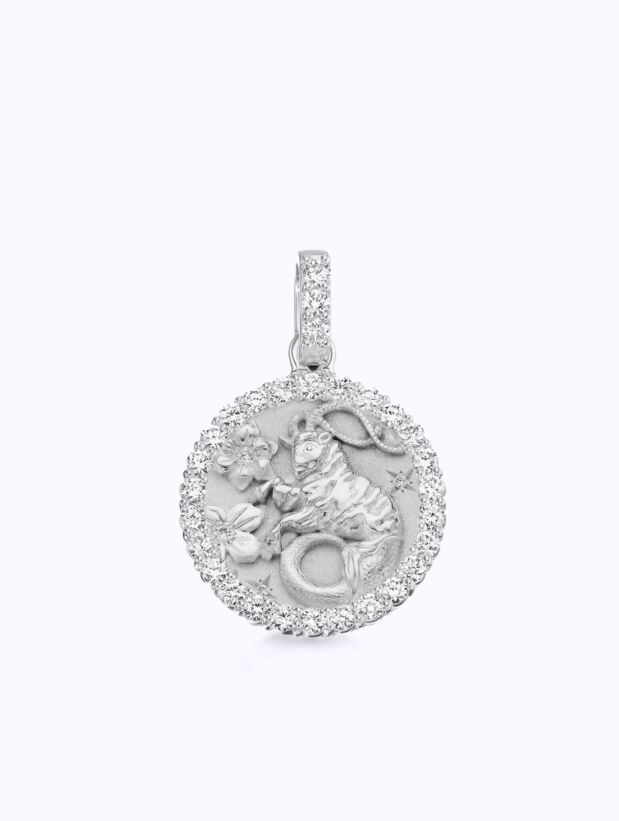 ALL DIAMOND ZODIAC MEDALLION