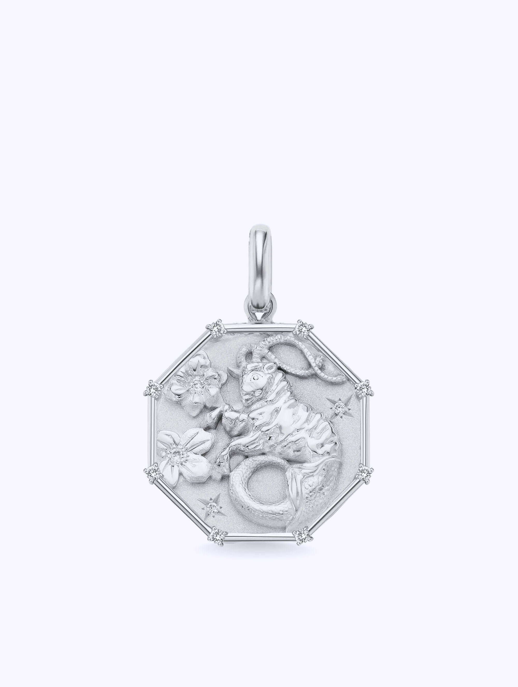 8 DIAMOND TALISMAN ZODIAC MEDALLION