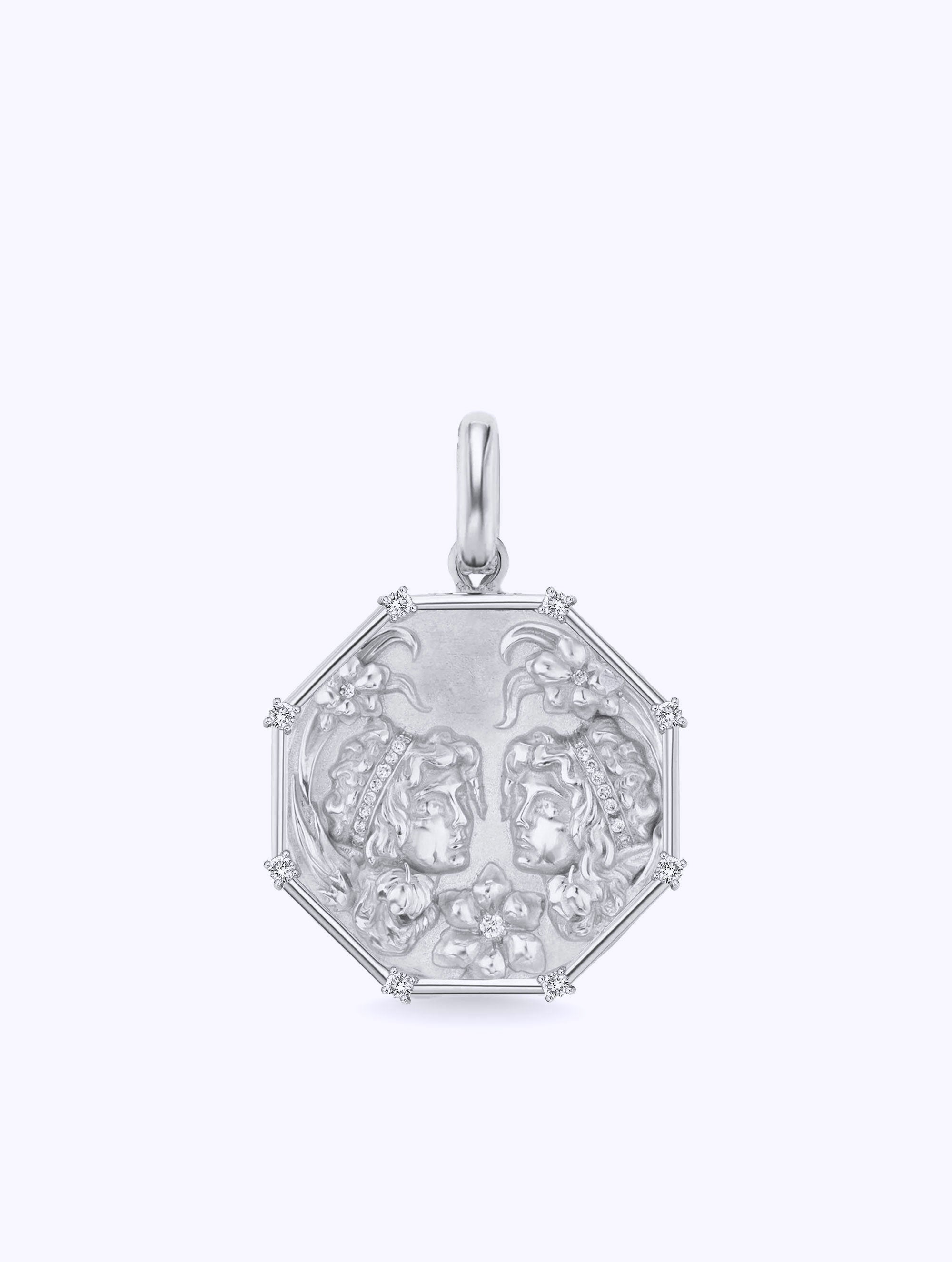 8 DIAMOND TALISMAN ZODIAC MEDALLION