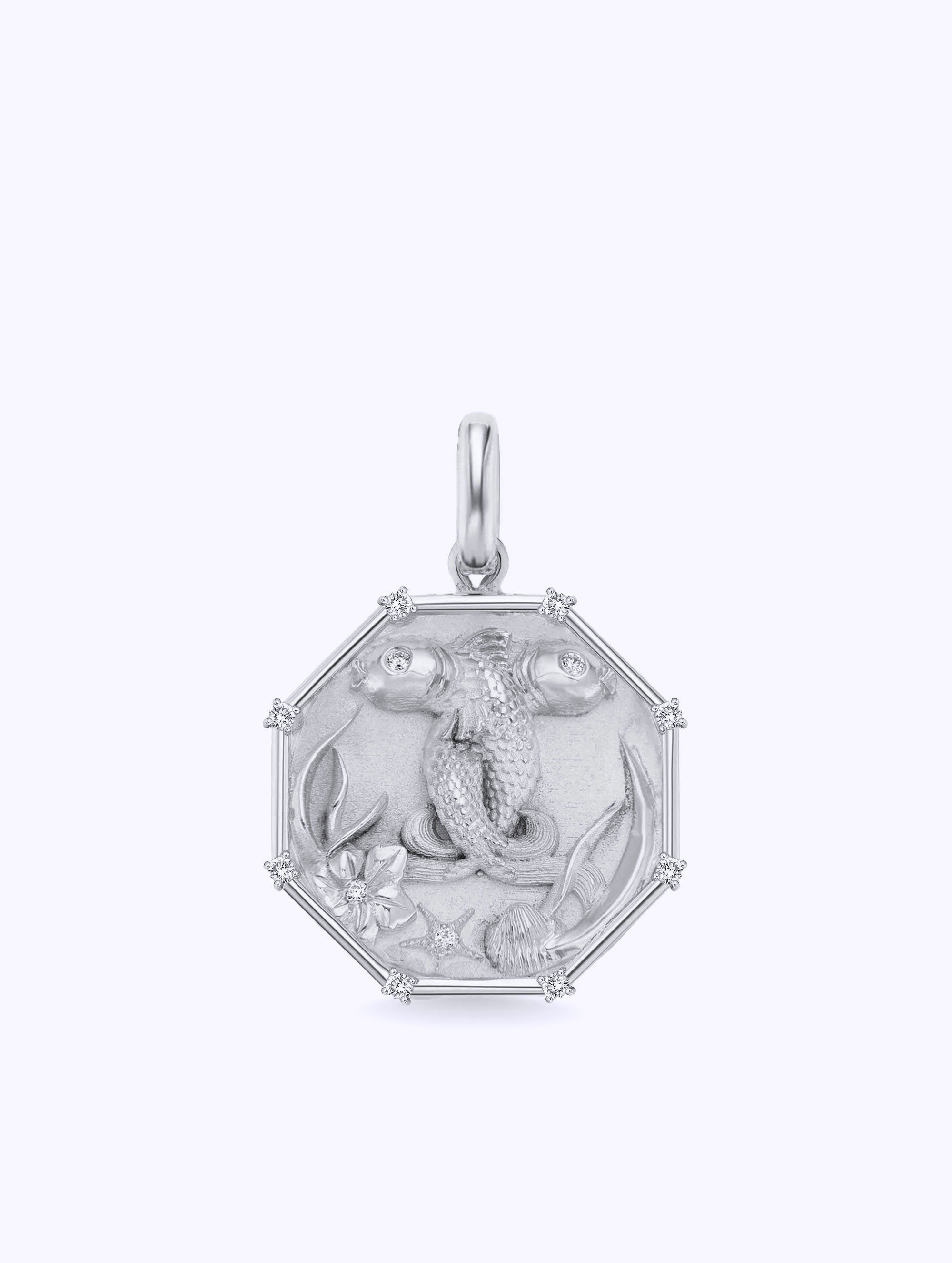 8 DIAMOND TALISMAN ZODIAC MEDALLION
