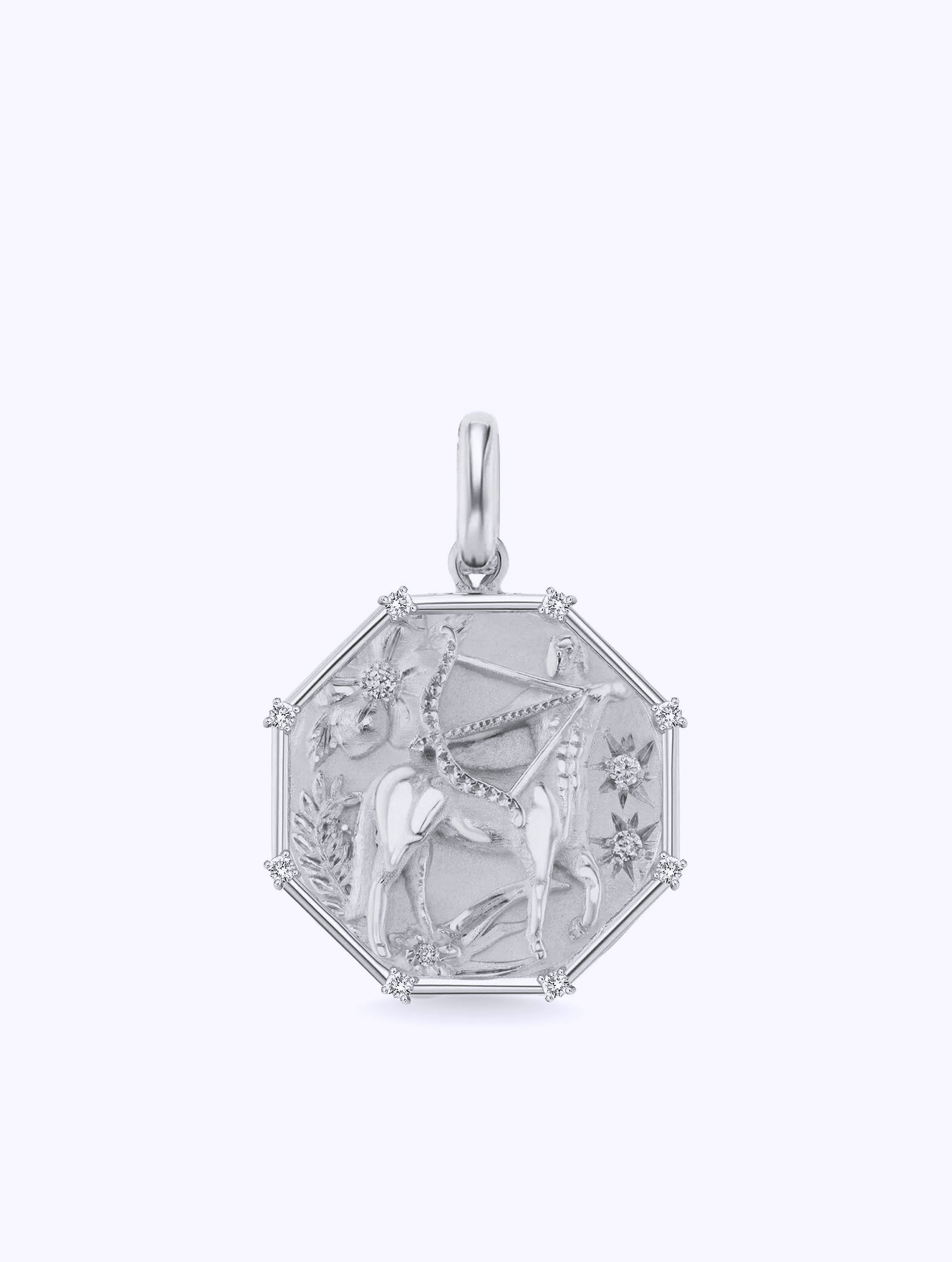 8 DIAMOND TALISMAN ZODIAC MEDALLION