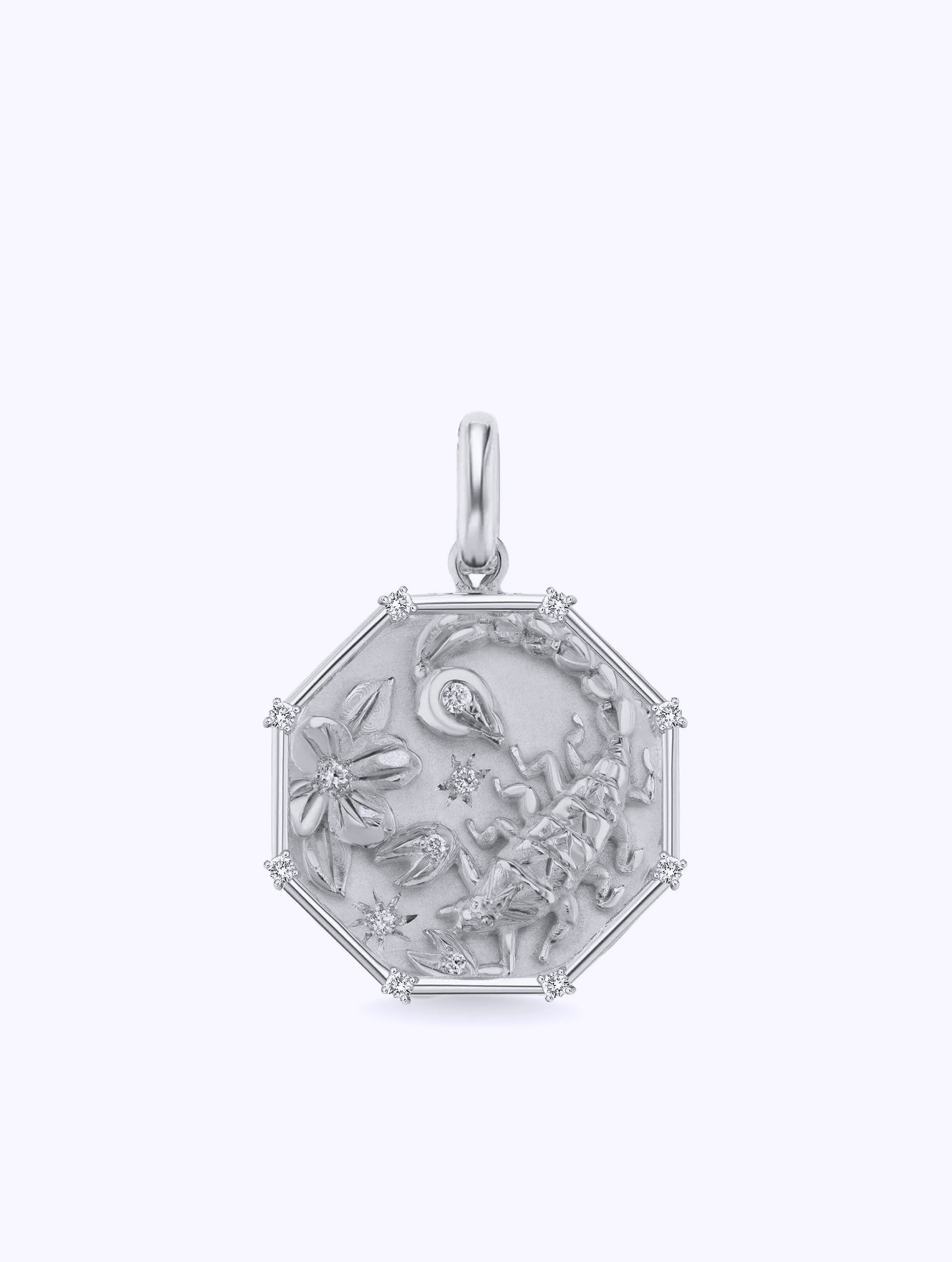 8 DIAMOND TALISMAN ZODIAC MEDALLION