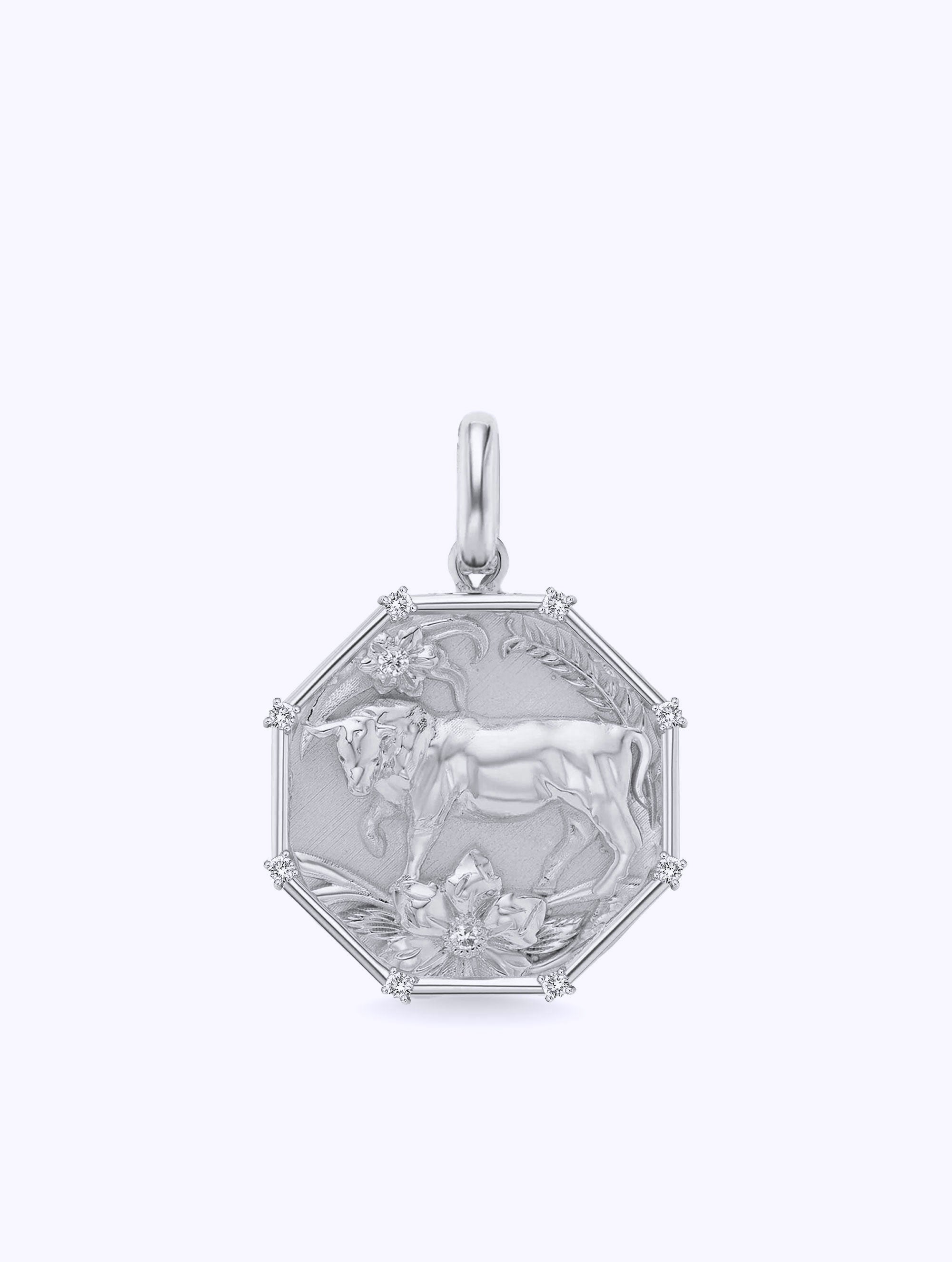 8 DIAMOND TALISMAN ZODIAC MEDALLION