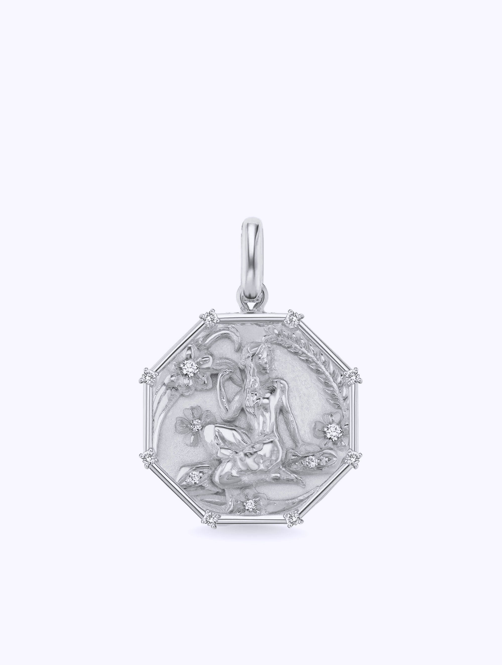 8 DIAMOND TALISMAN ZODIAC MEDALLION