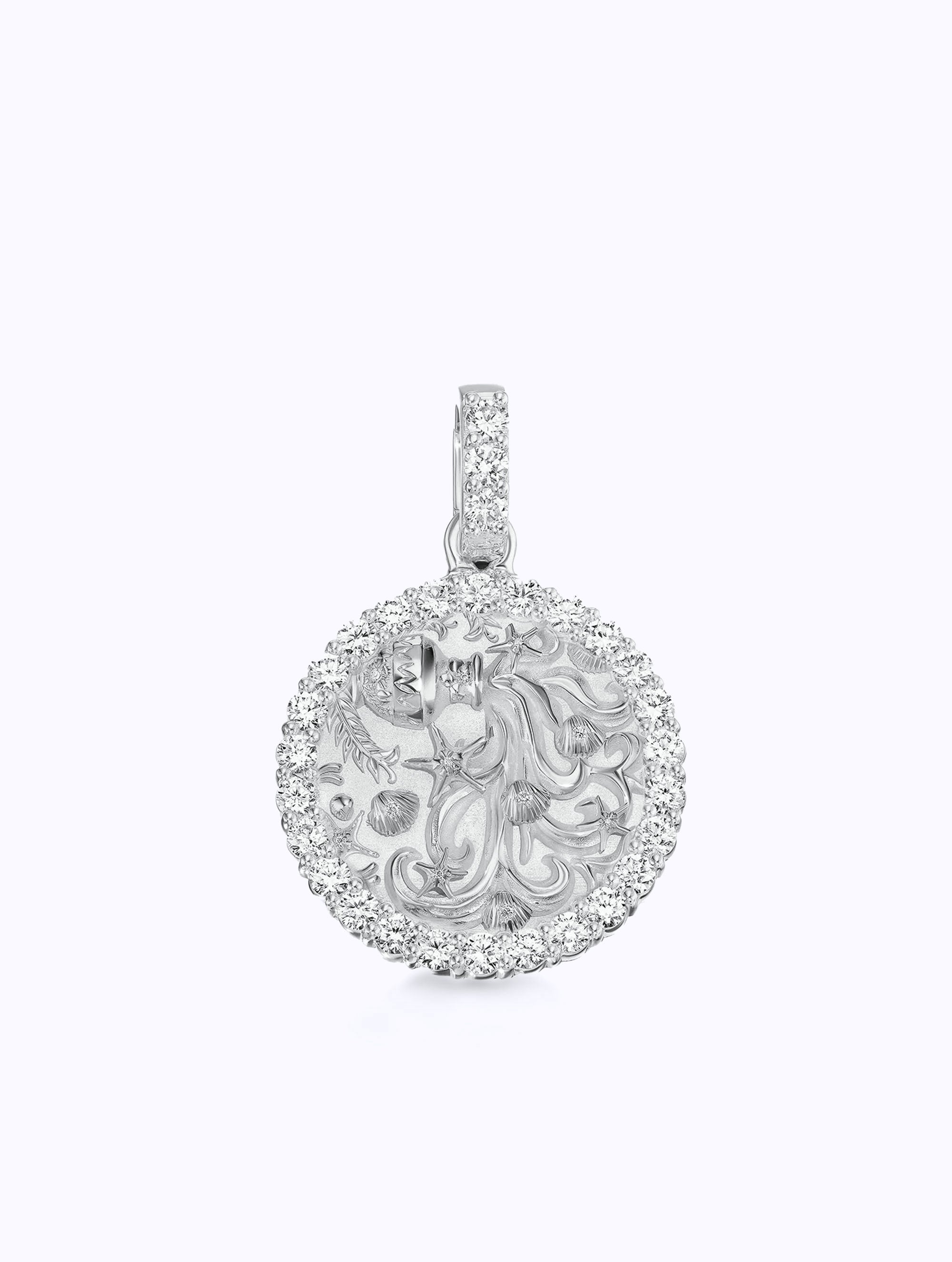 ALL DIAMOND ZODIAC MEDALLION