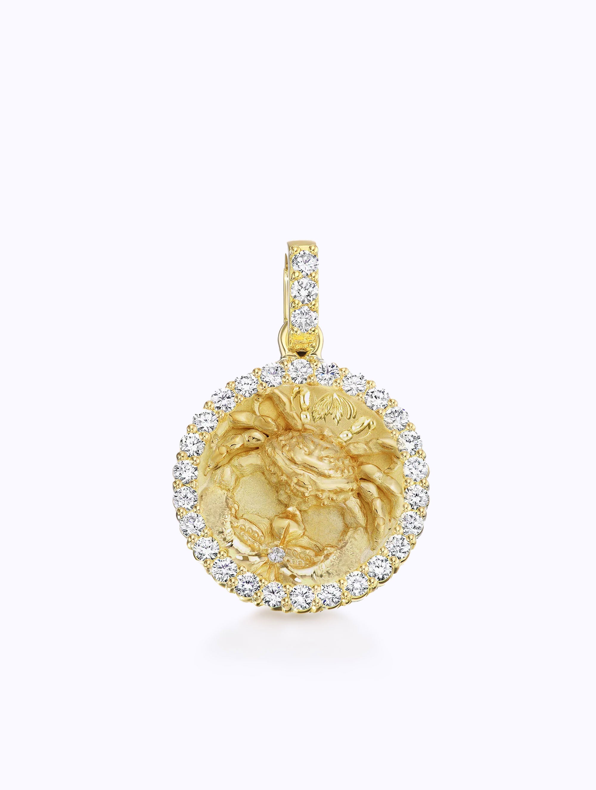 ALL DIAMOND ZODIAC MEDALLION