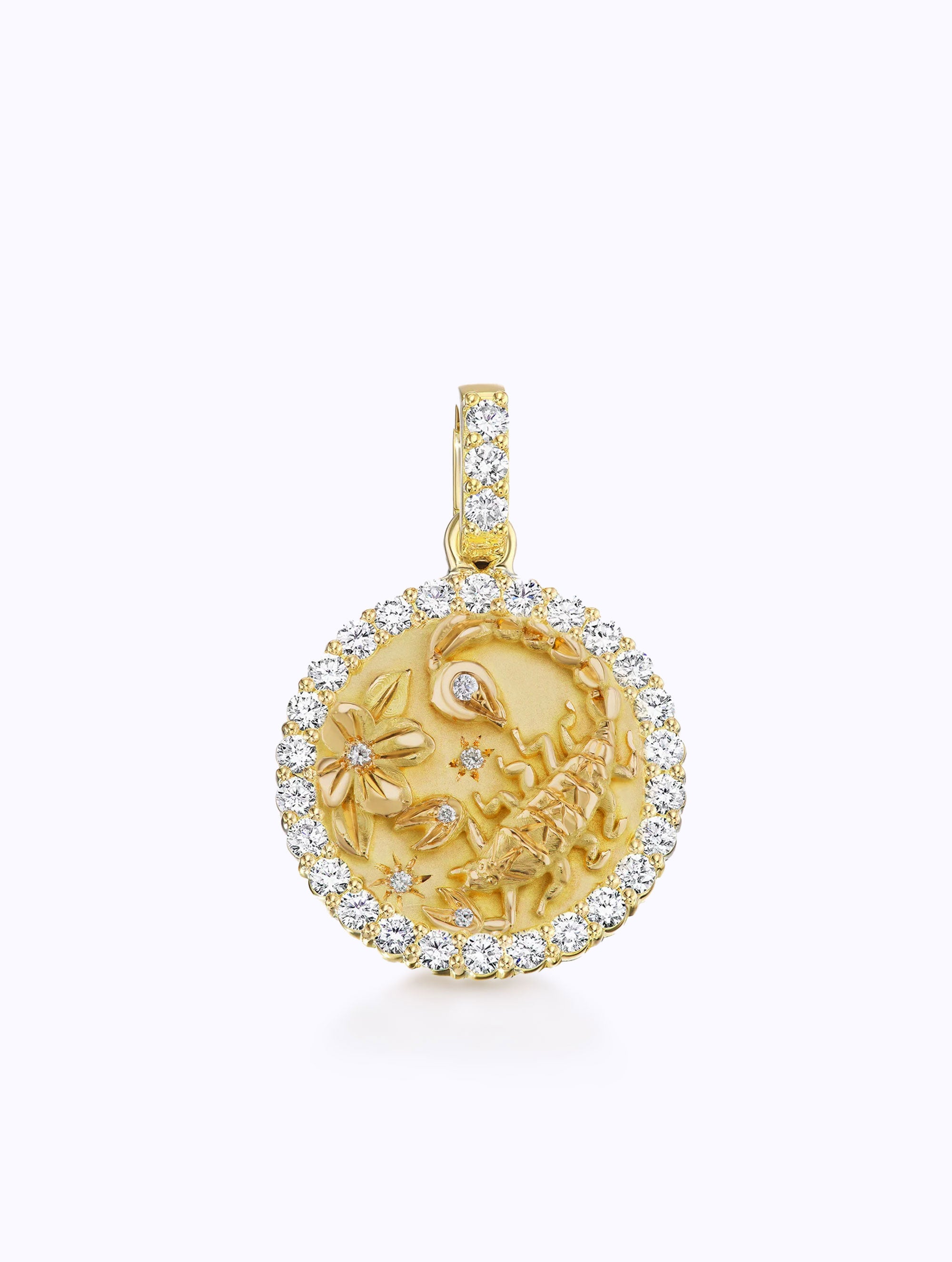 ALL DIAMOND ZODIAC MEDALLION
