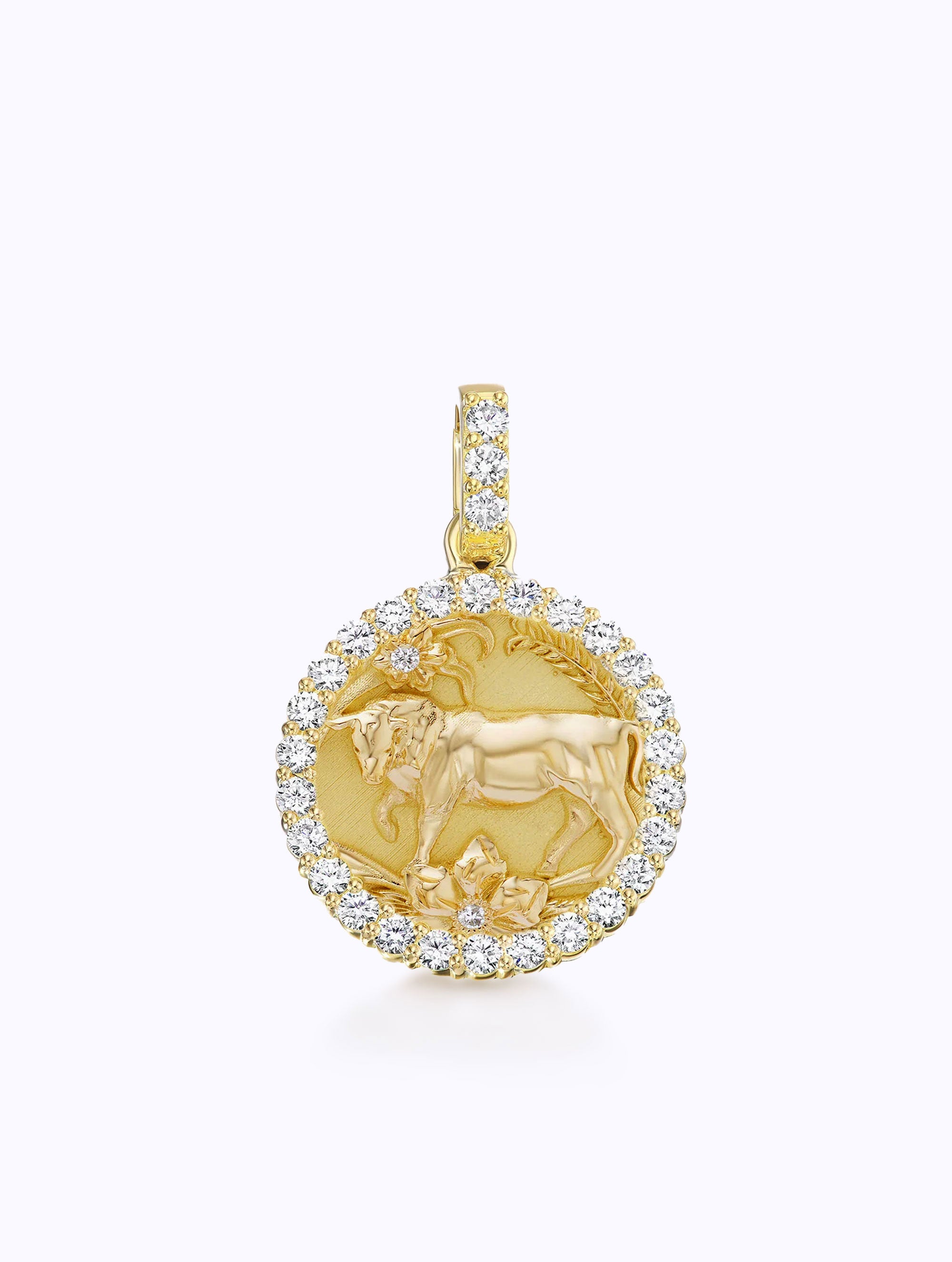 ALL DIAMOND ZODIAC MEDALLION