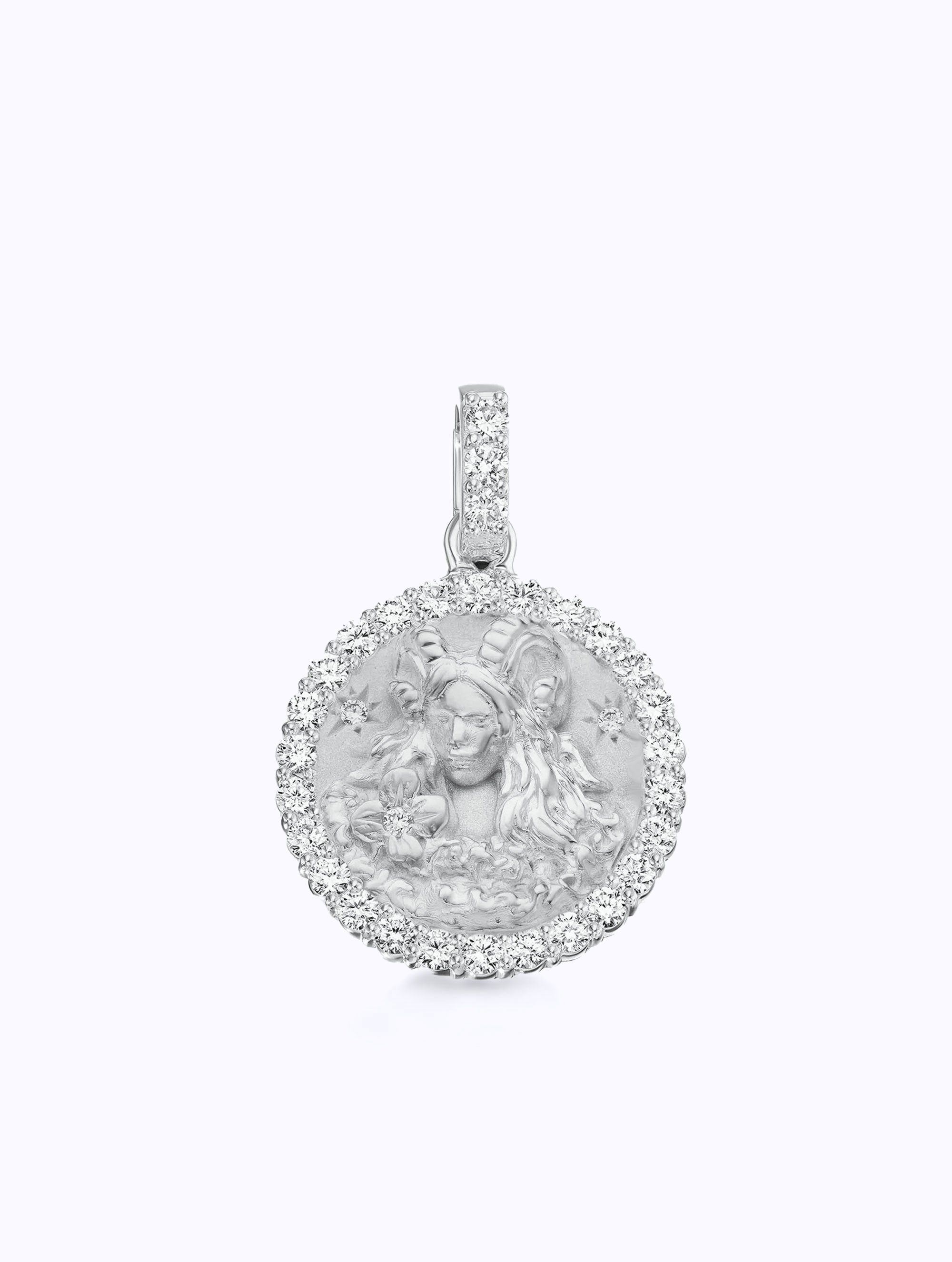 ALL DIAMOND ZODIAC MEDALLION