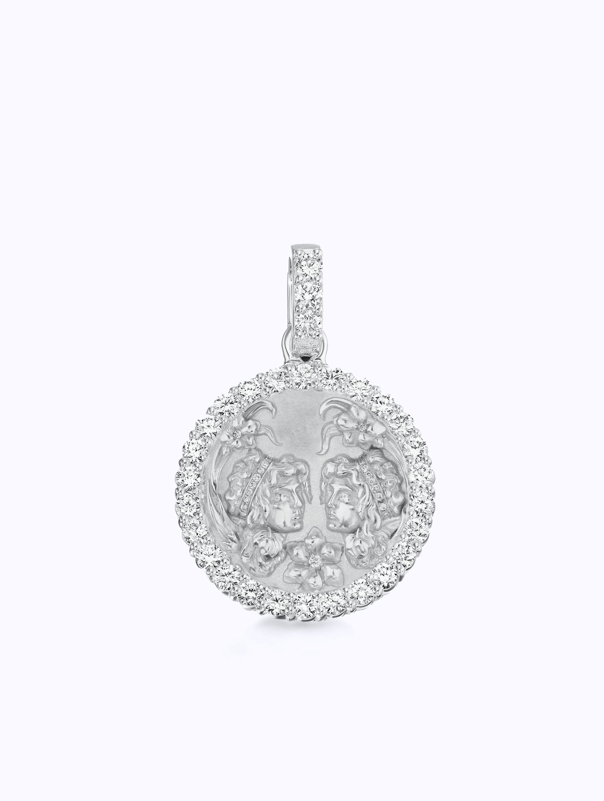 ALL DIAMOND ZODIAC MEDALLION