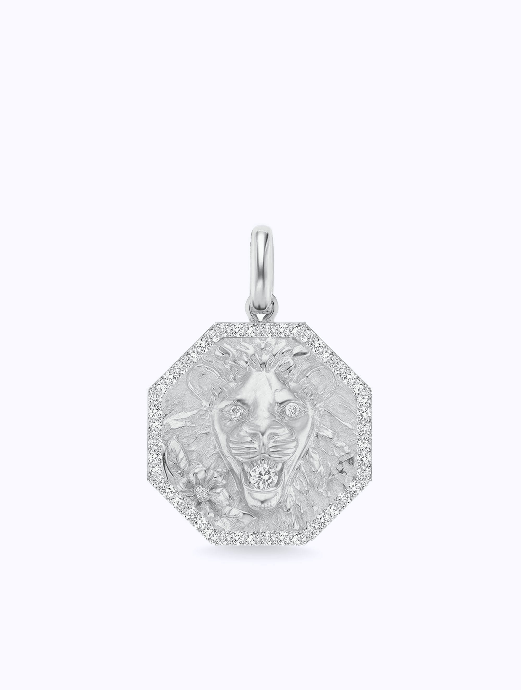 ALL DIAMOND TALISMAN ZODIAC MEDALLION