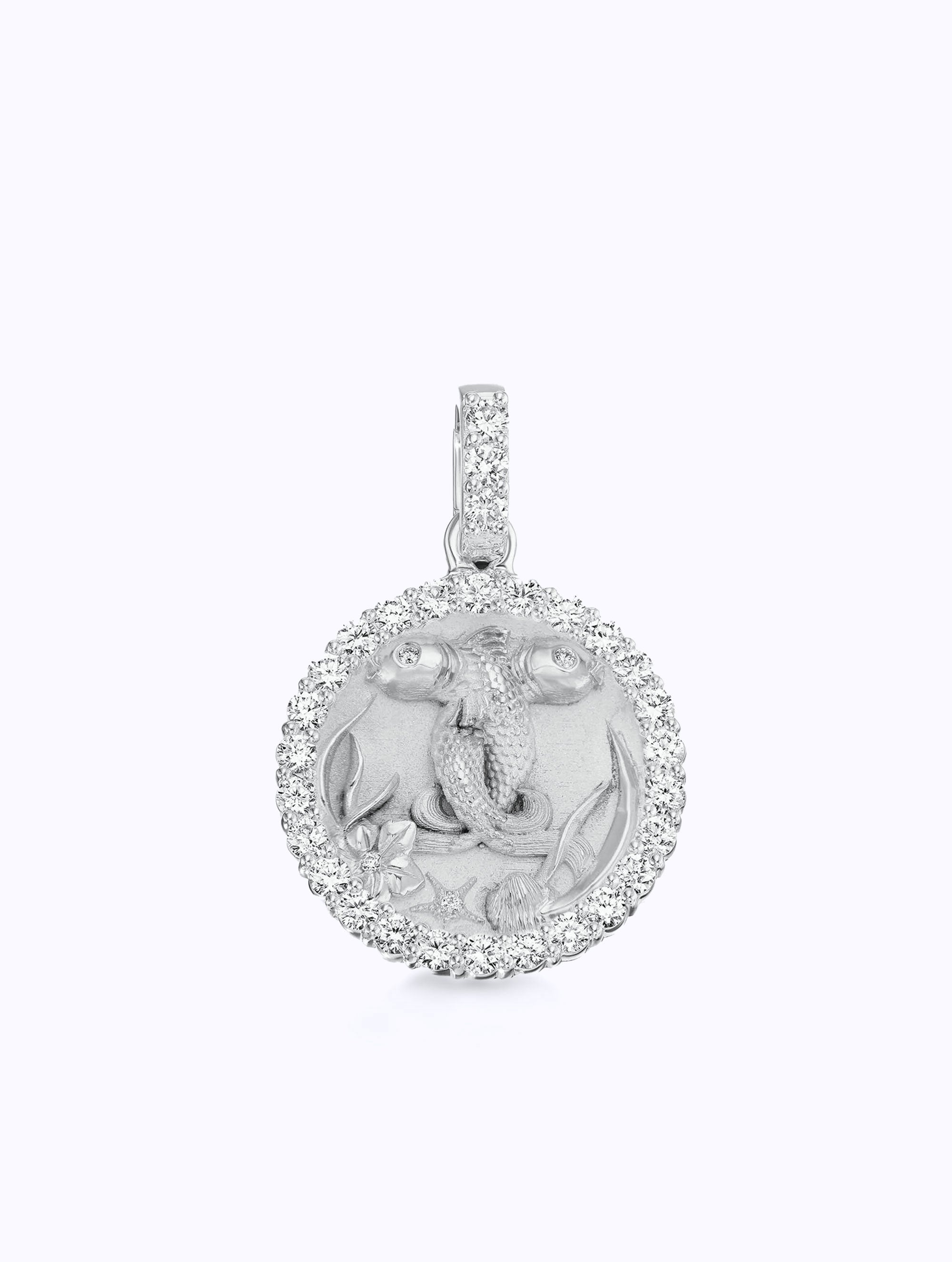 ALL DIAMOND ZODIAC MEDALLION