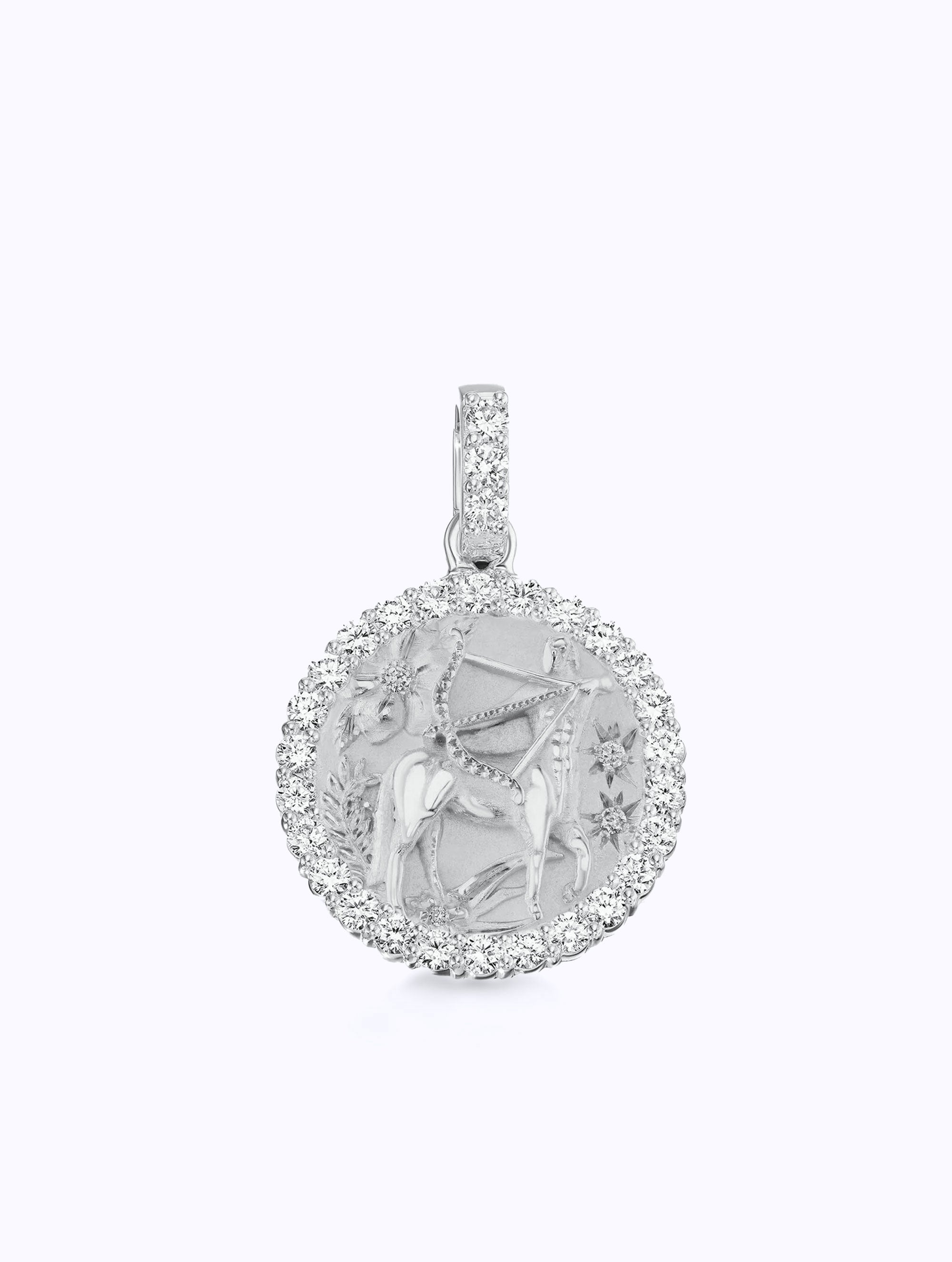 ALL DIAMOND ZODIAC MEDALLION