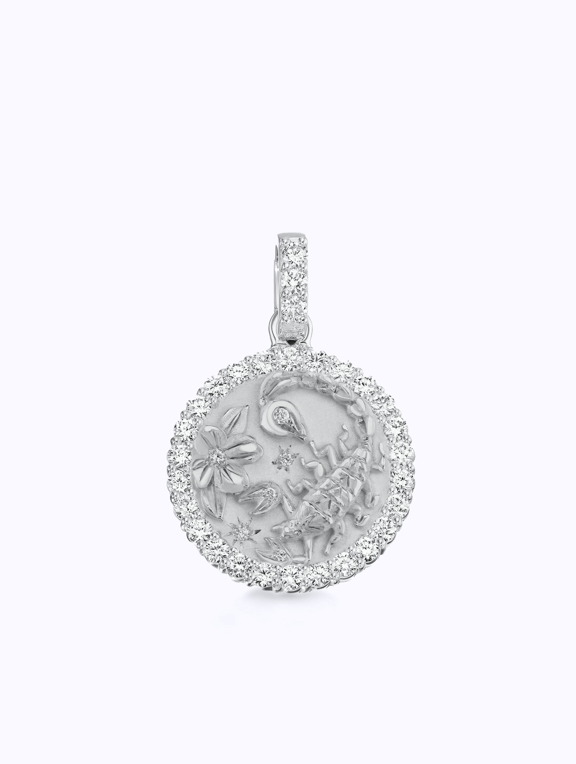 ALL DIAMOND ZODIAC MEDALLION
