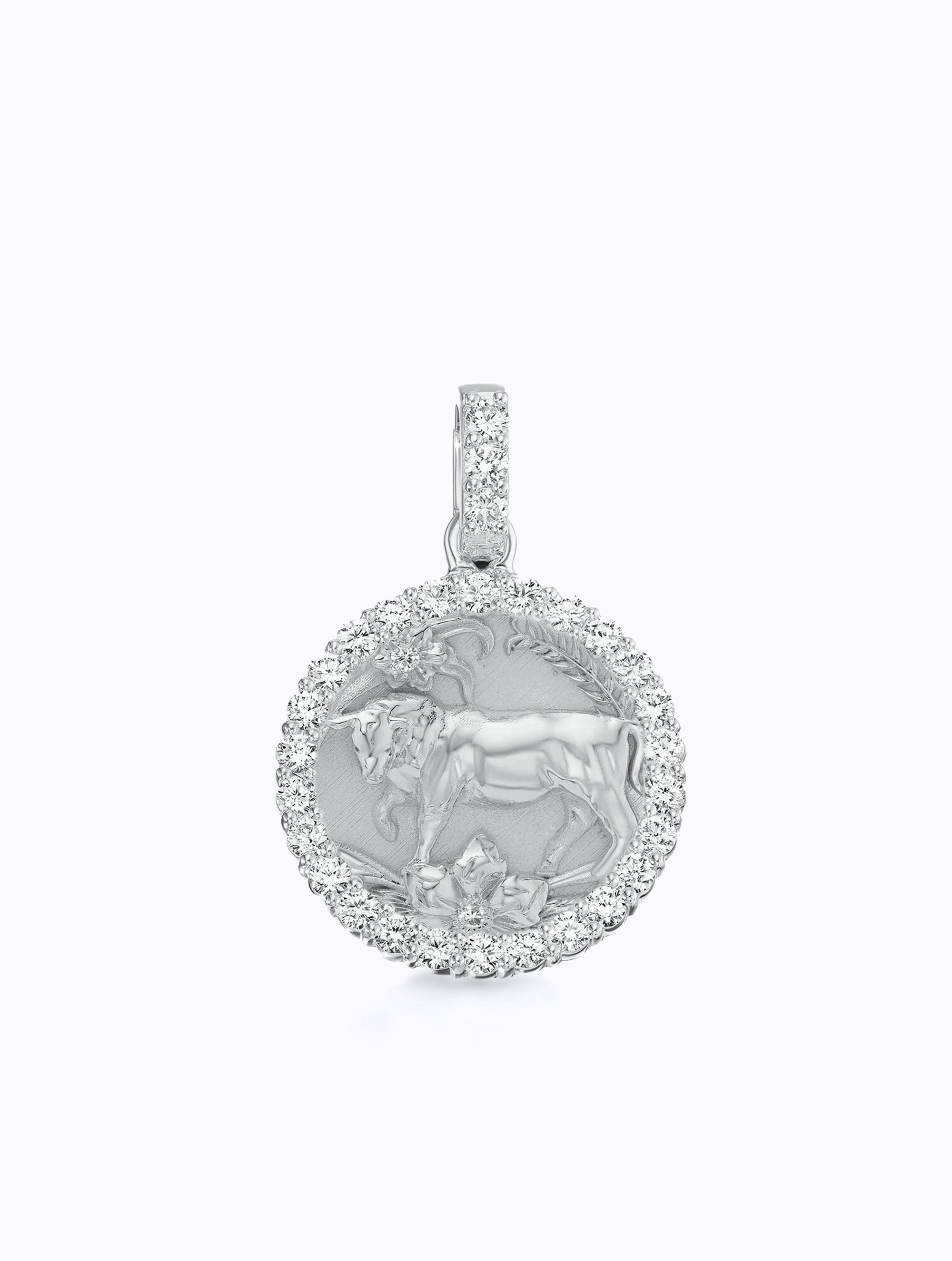 ALL DIAMOND ZODIAC MEDALLION