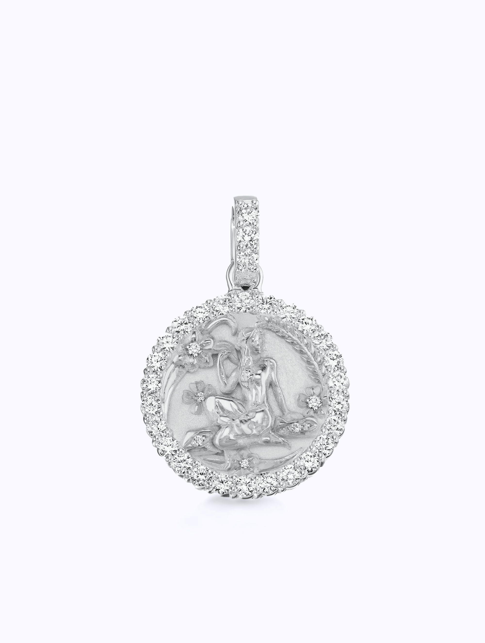 ALL DIAMOND ZODIAC MEDALLION