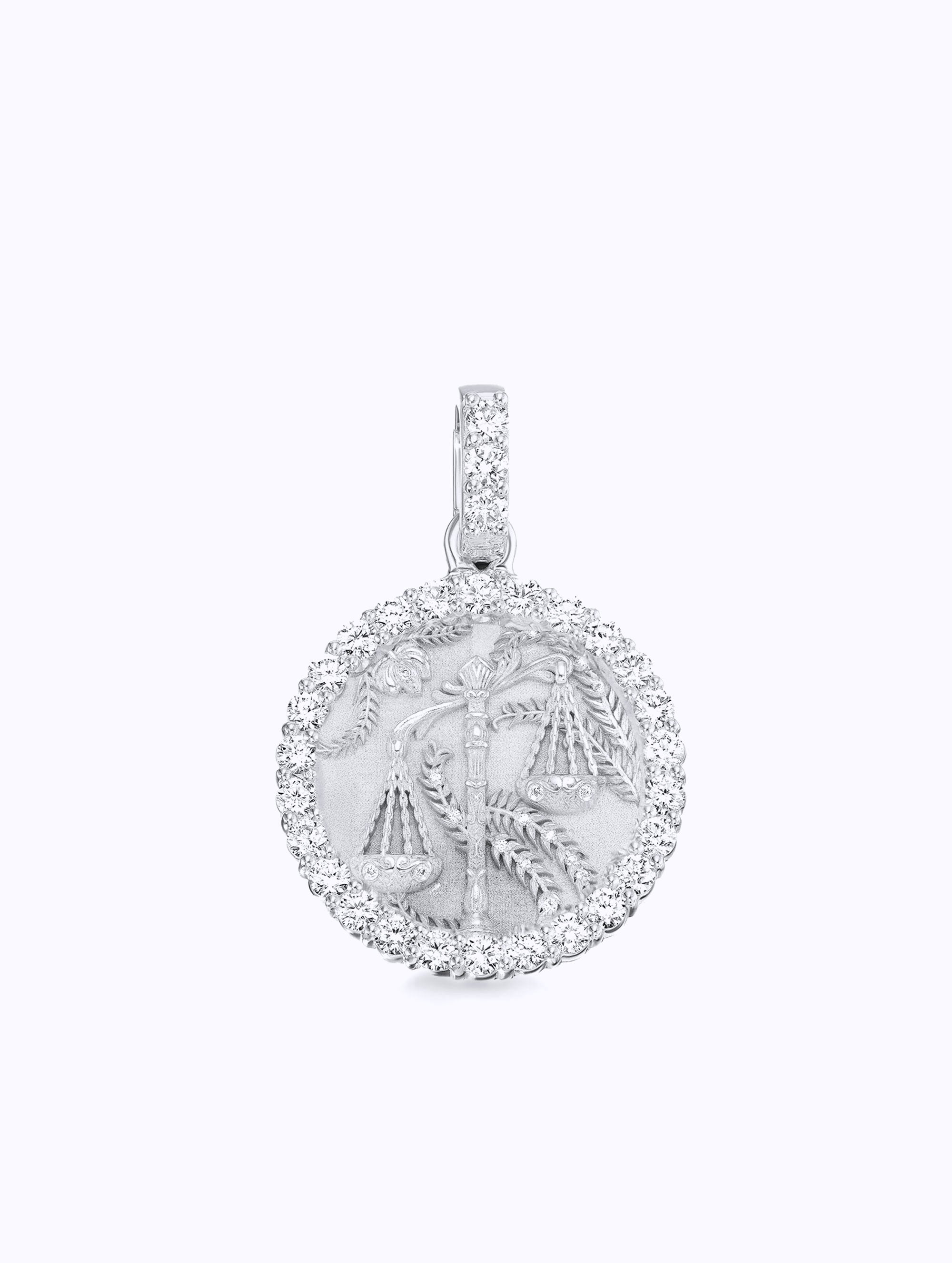 ALL DIAMOND ZODIAC MEDALLION