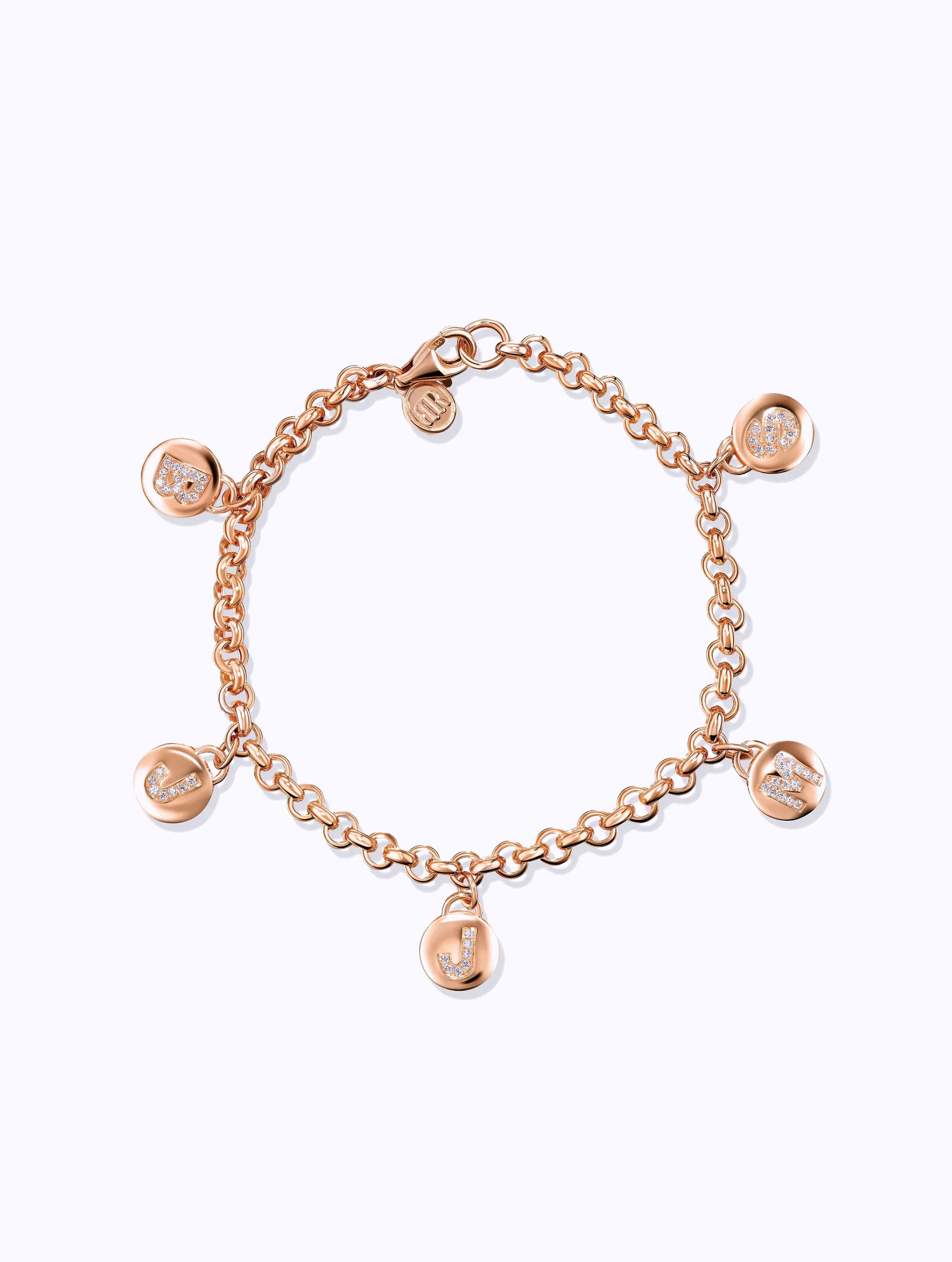 MEMOIR DIAMOND INITIAL CHARM BRACELET