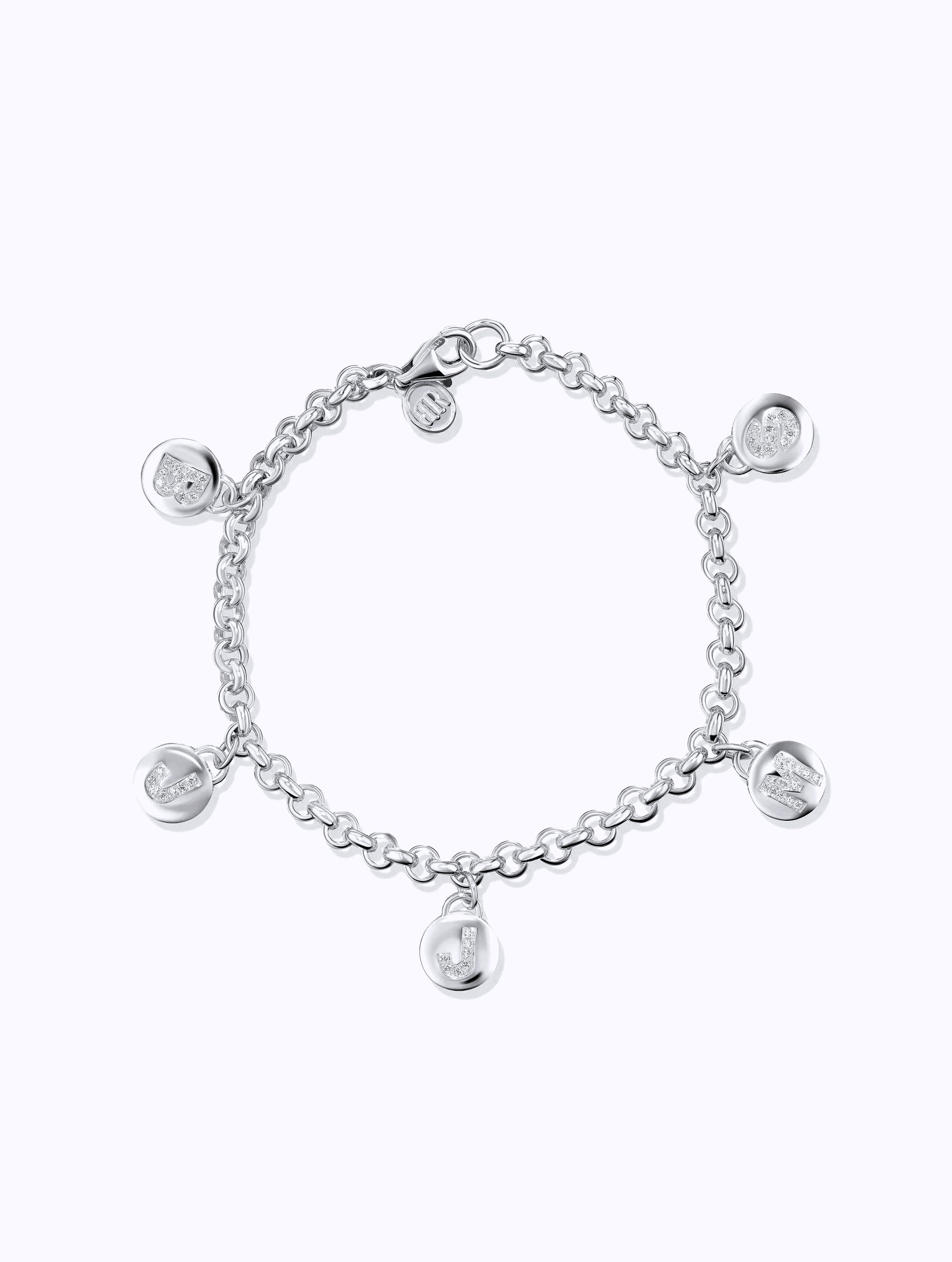 MEMOIR DIAMOND INITIAL CHARM BRACELET