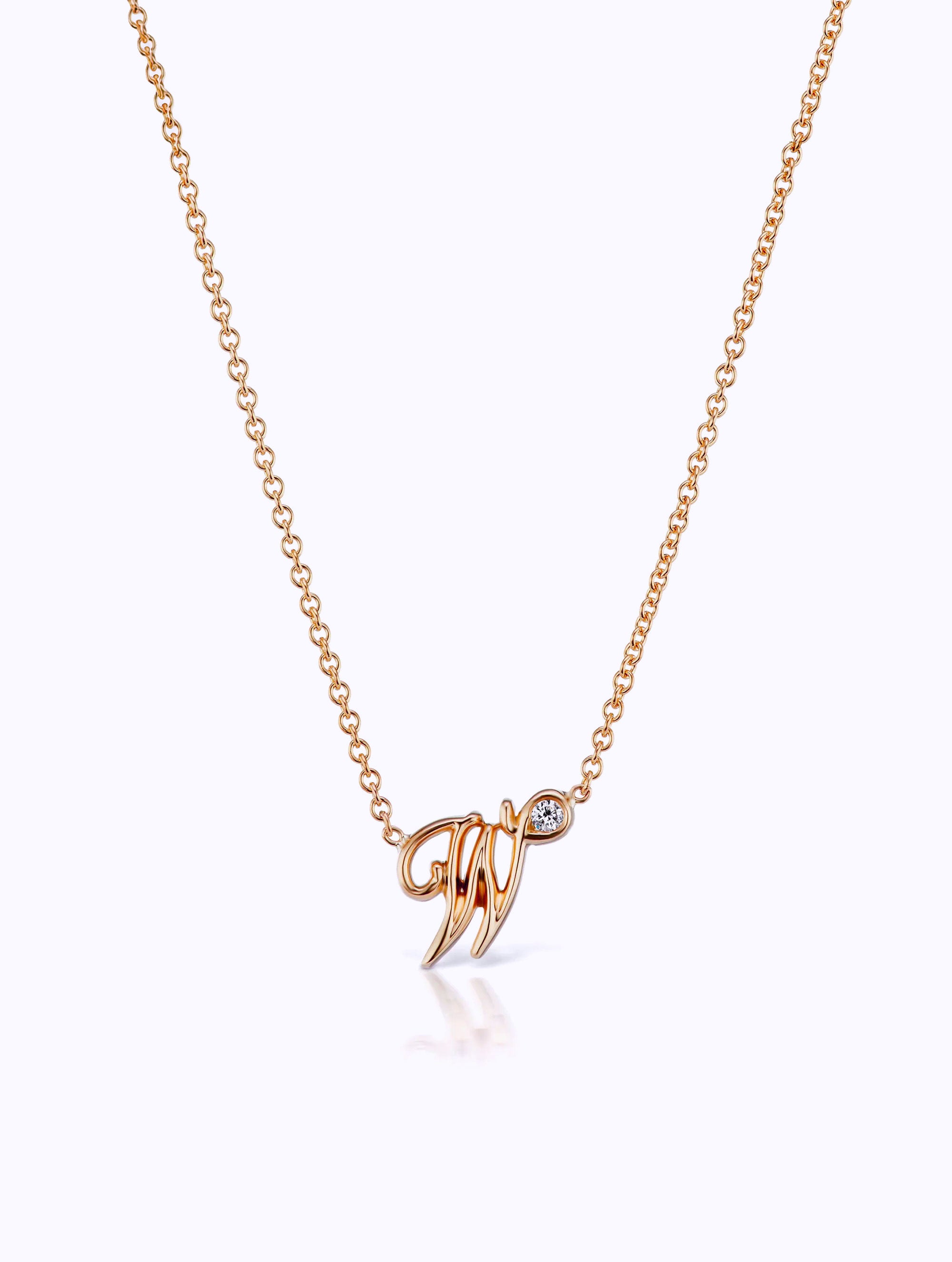 MEMOIR SCRIPT INITIAL NECKLACE
