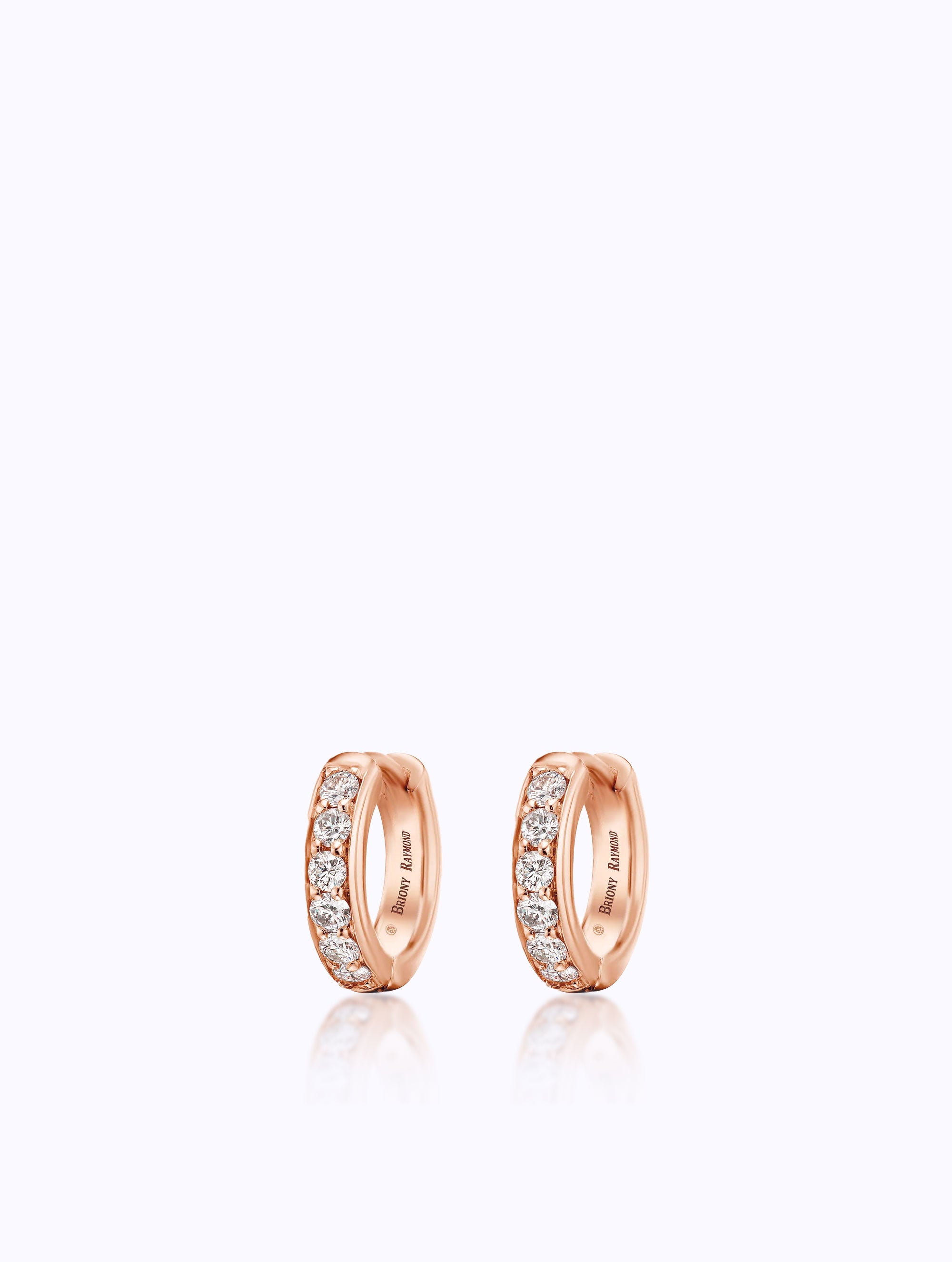 MINI ATHENA DIAMOND HUGGIE HOOP EARRINGS