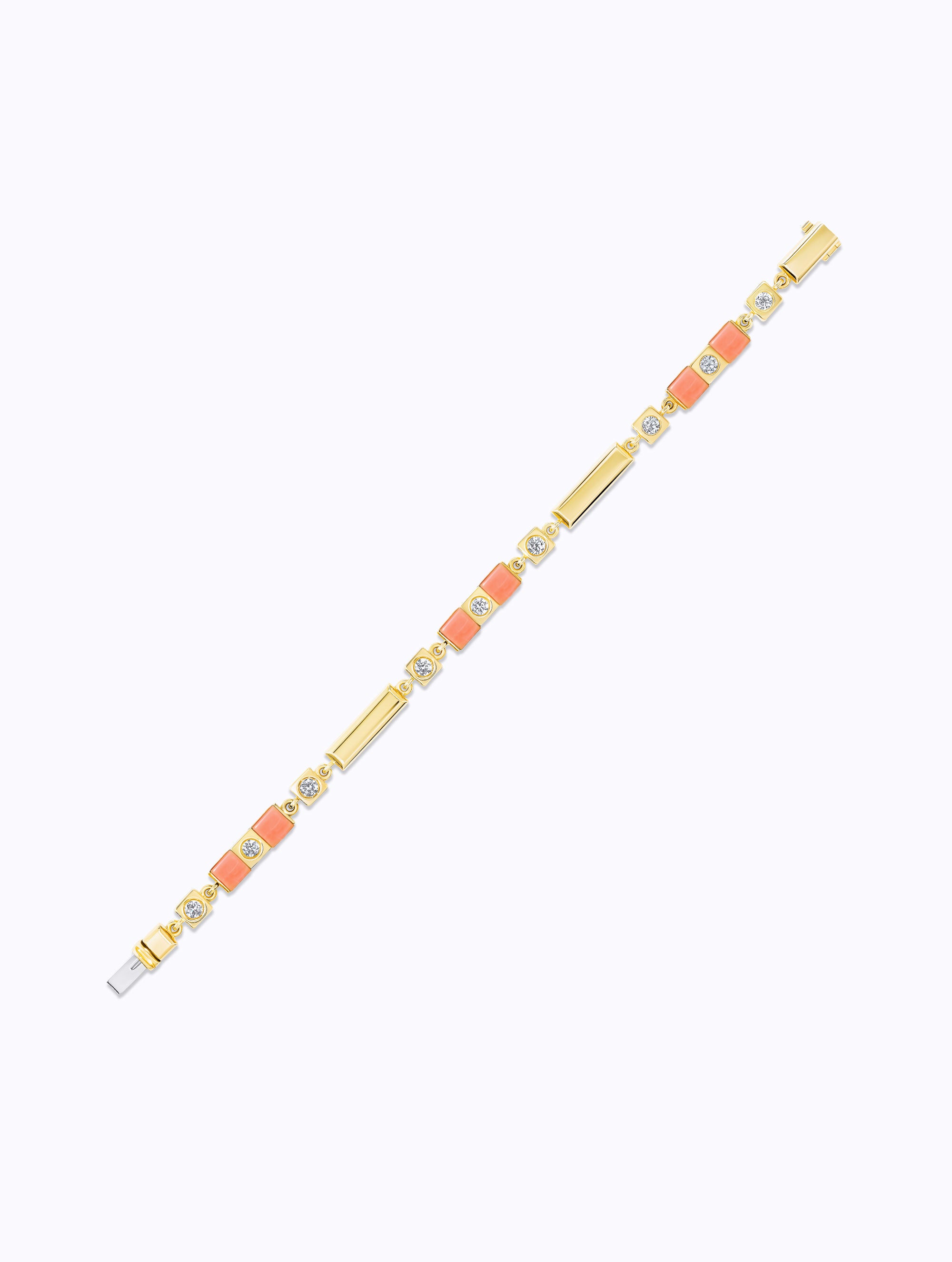 Carousel Coral & Diamond Bracelet