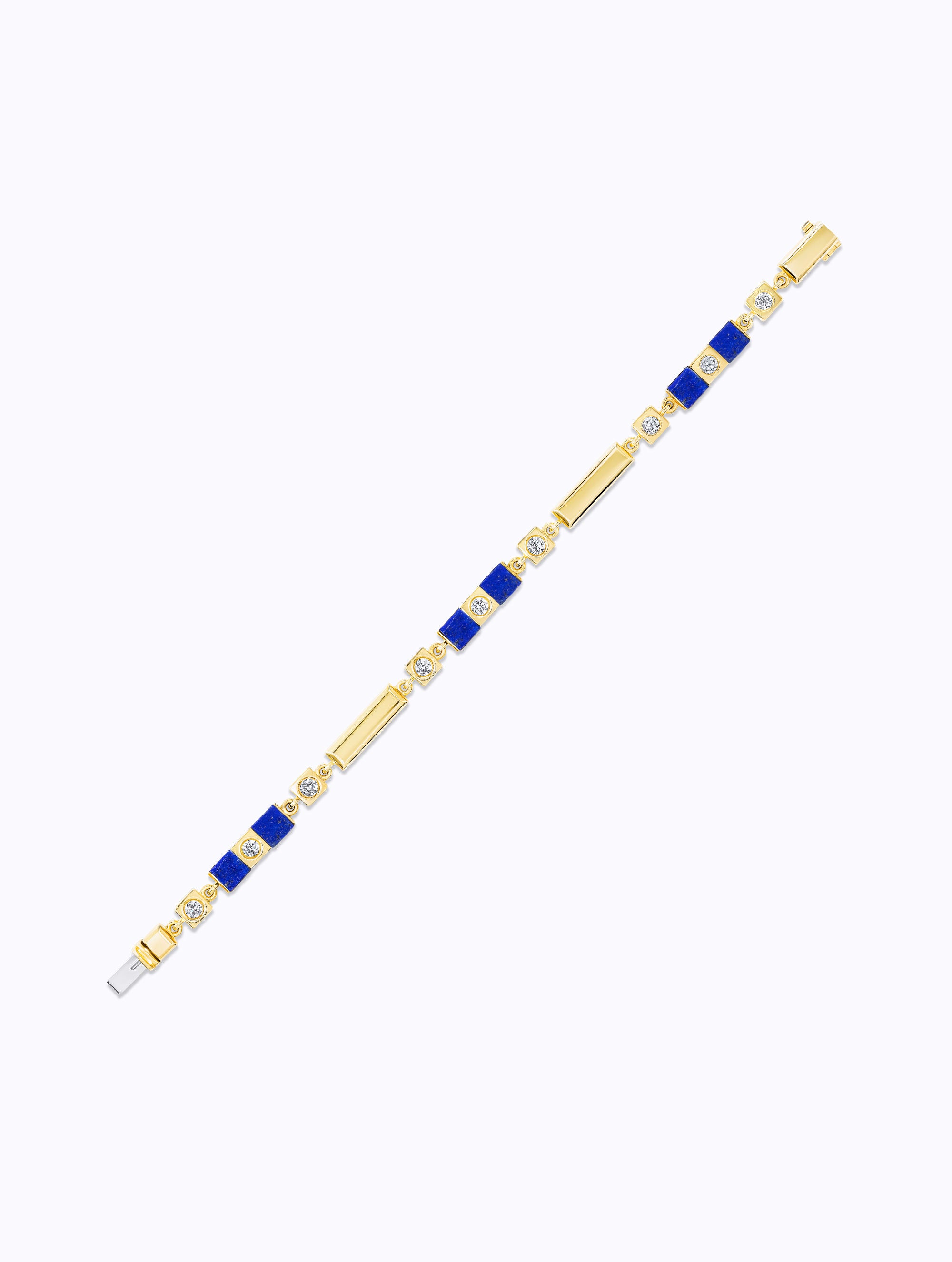 Carousel Lapis & Diamond Bracelet