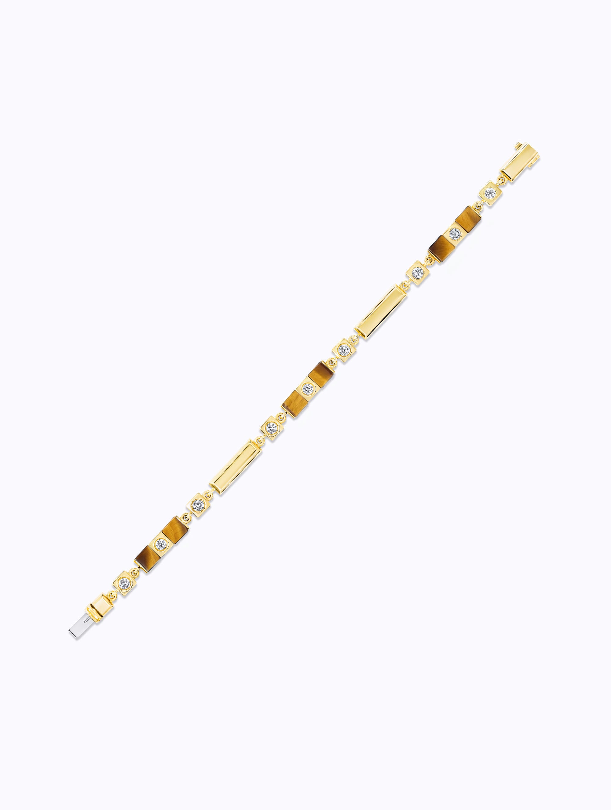 Carousel Tiger's Eye & Diamond Bracelet