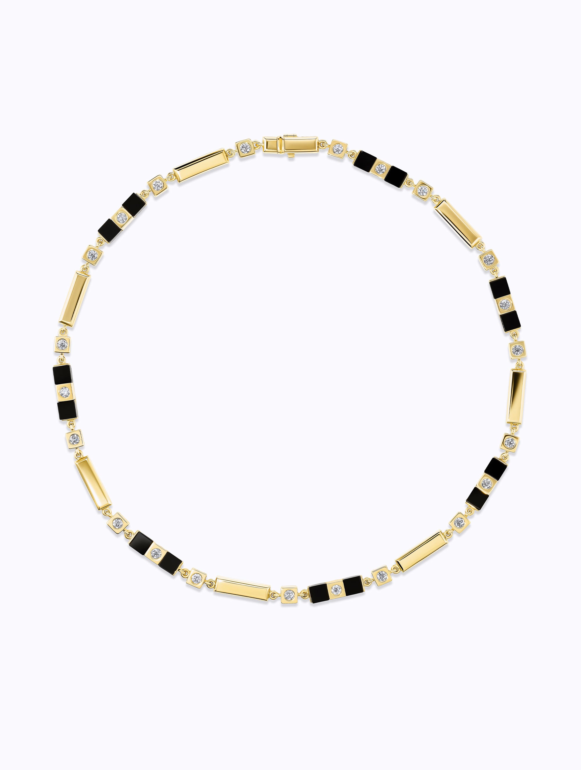 Carousel Onyx & Diamond Necklace