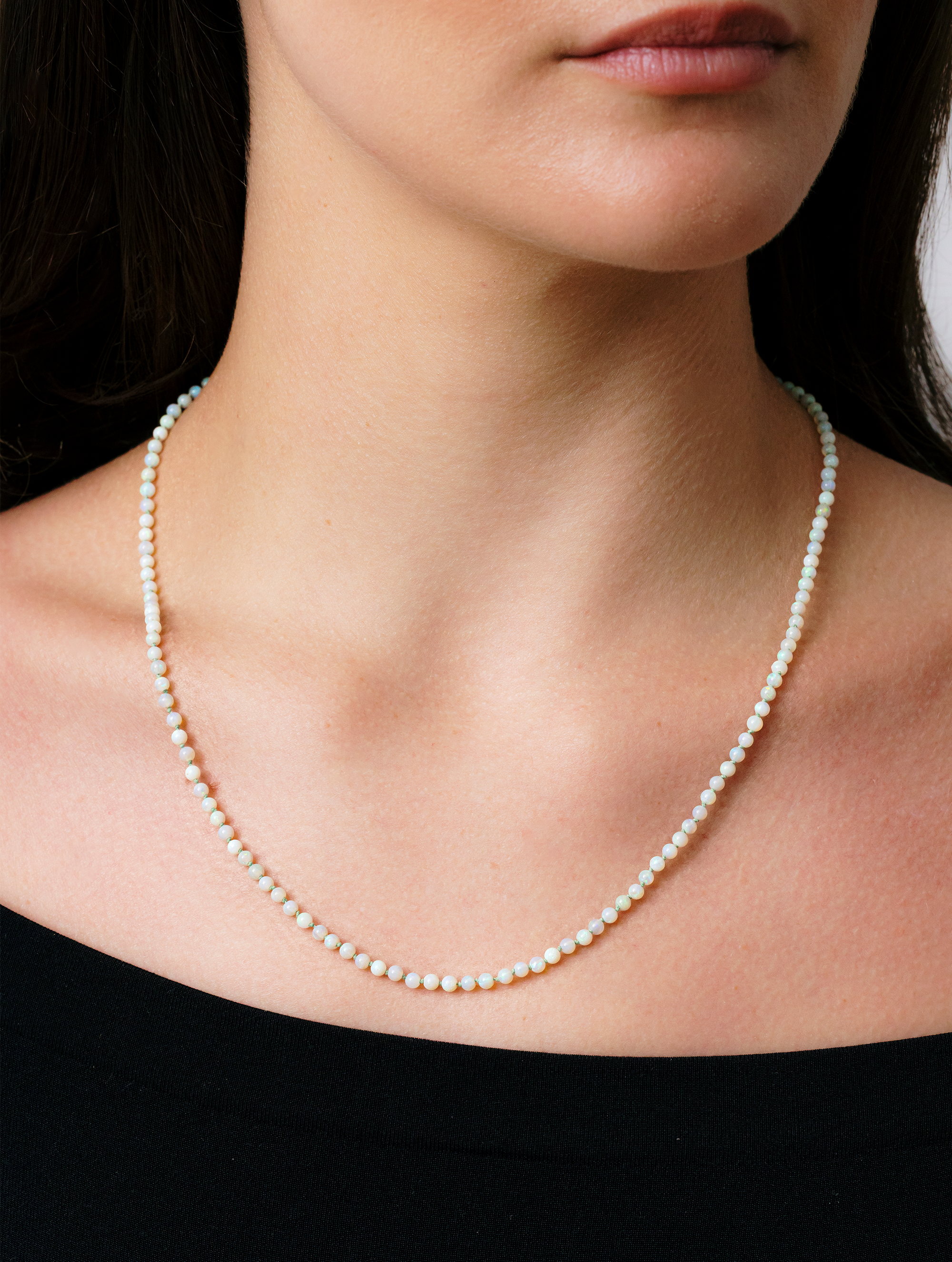 Opal Bead Necklace, Circa 1950s-1960s