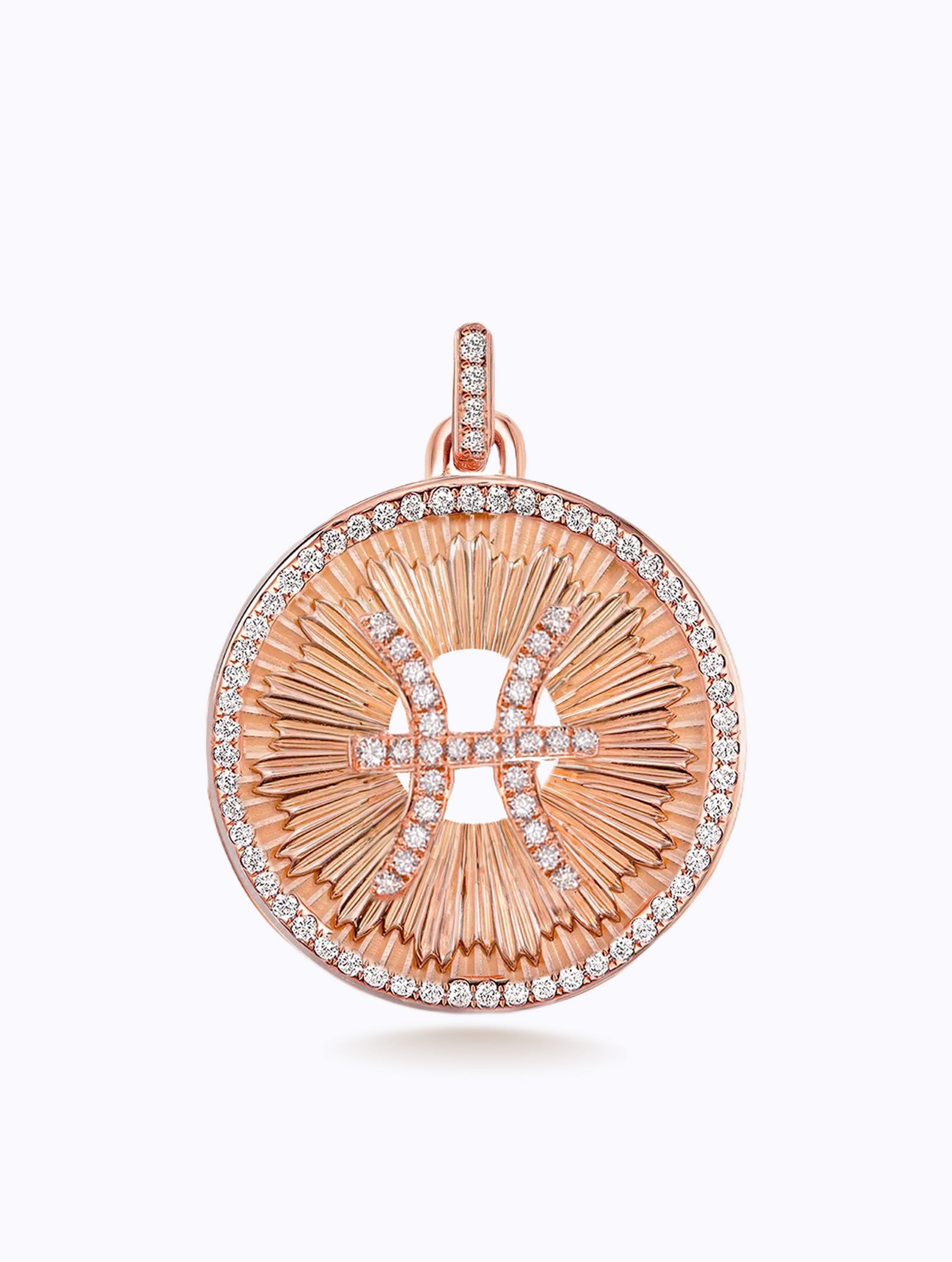 Aurora All Diamond Zodiac Medallion