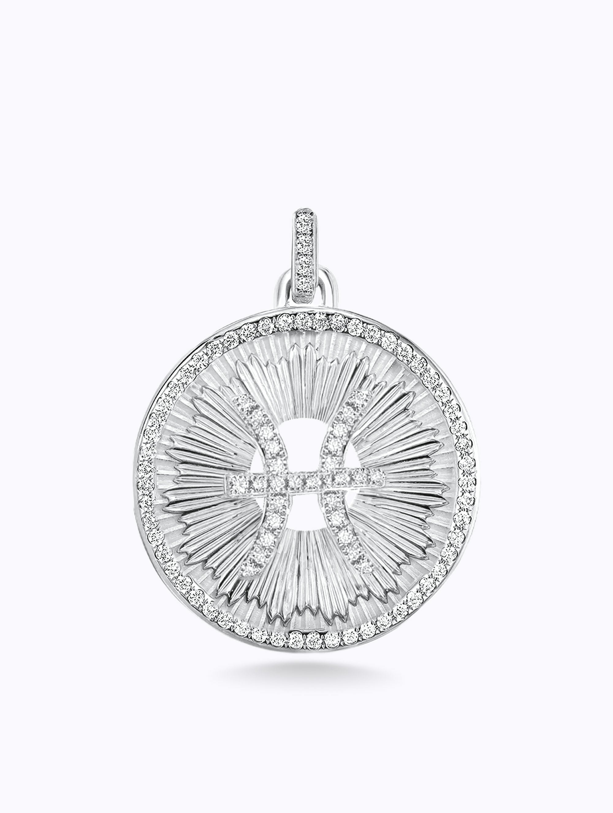 Aurora All Diamond Zodiac Medallion