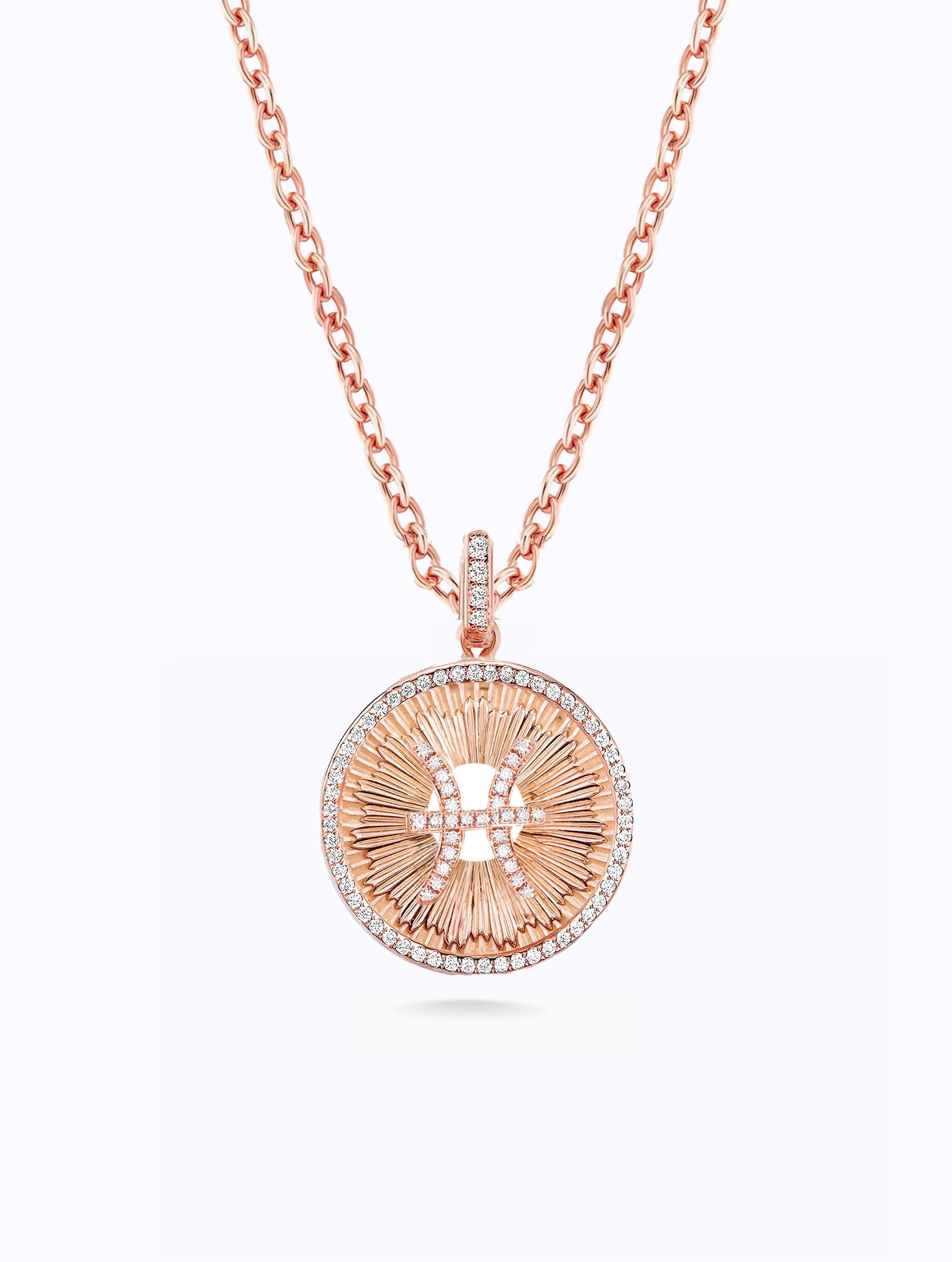 Aurora All Diamond Zodiac Medallion