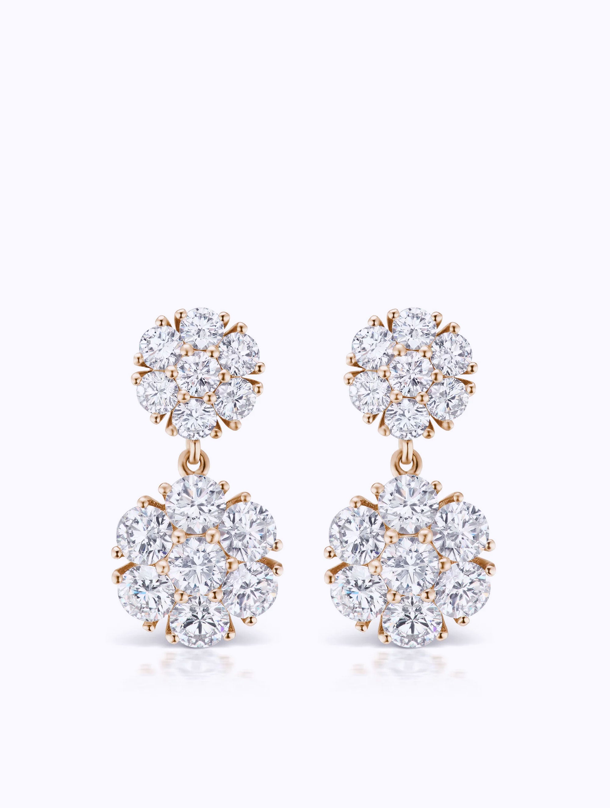 POSEY DOUBLE DROP DIAMOND EARRINGS