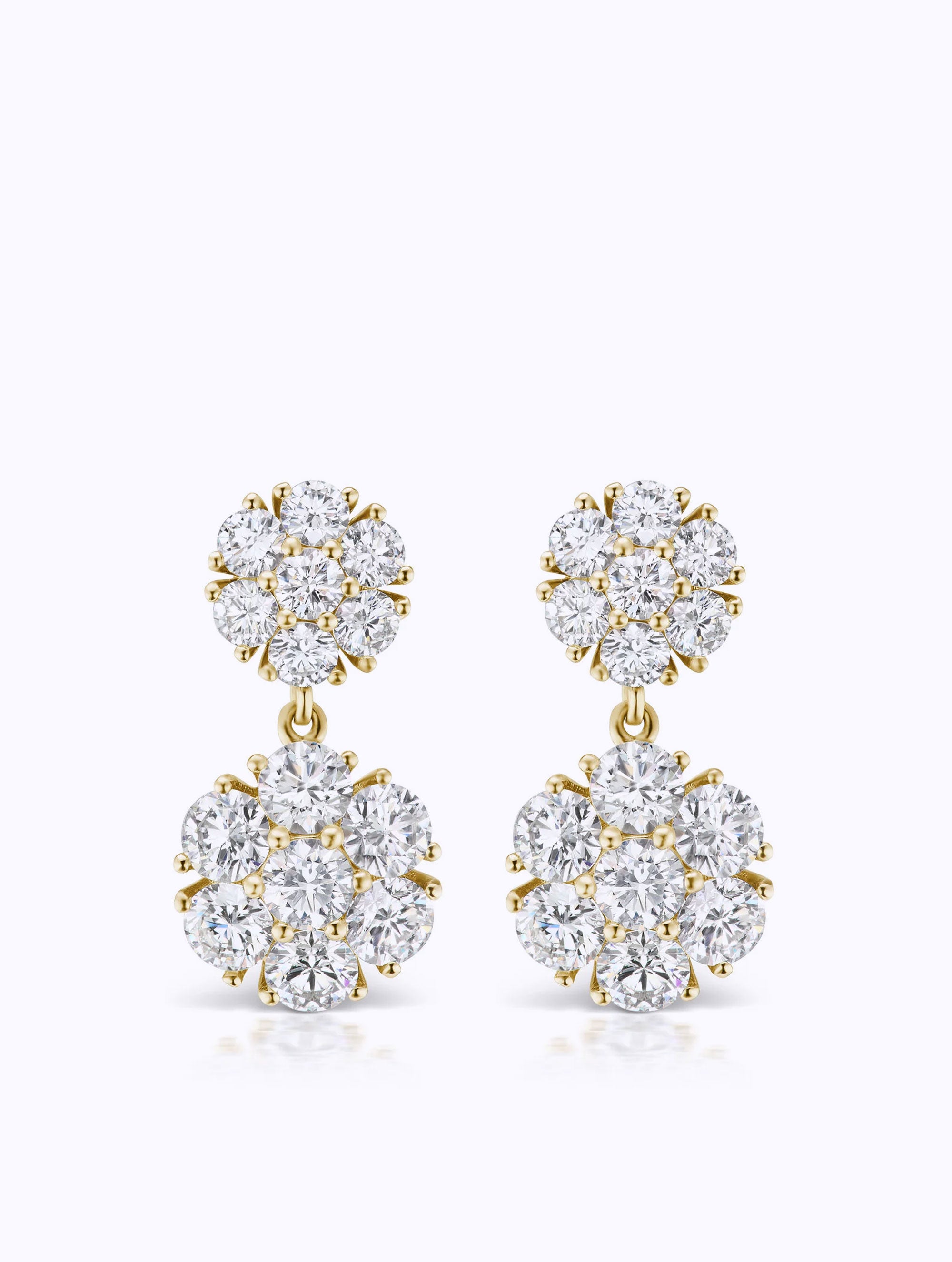 POSEY DOUBLE DROP DIAMOND EARRINGS