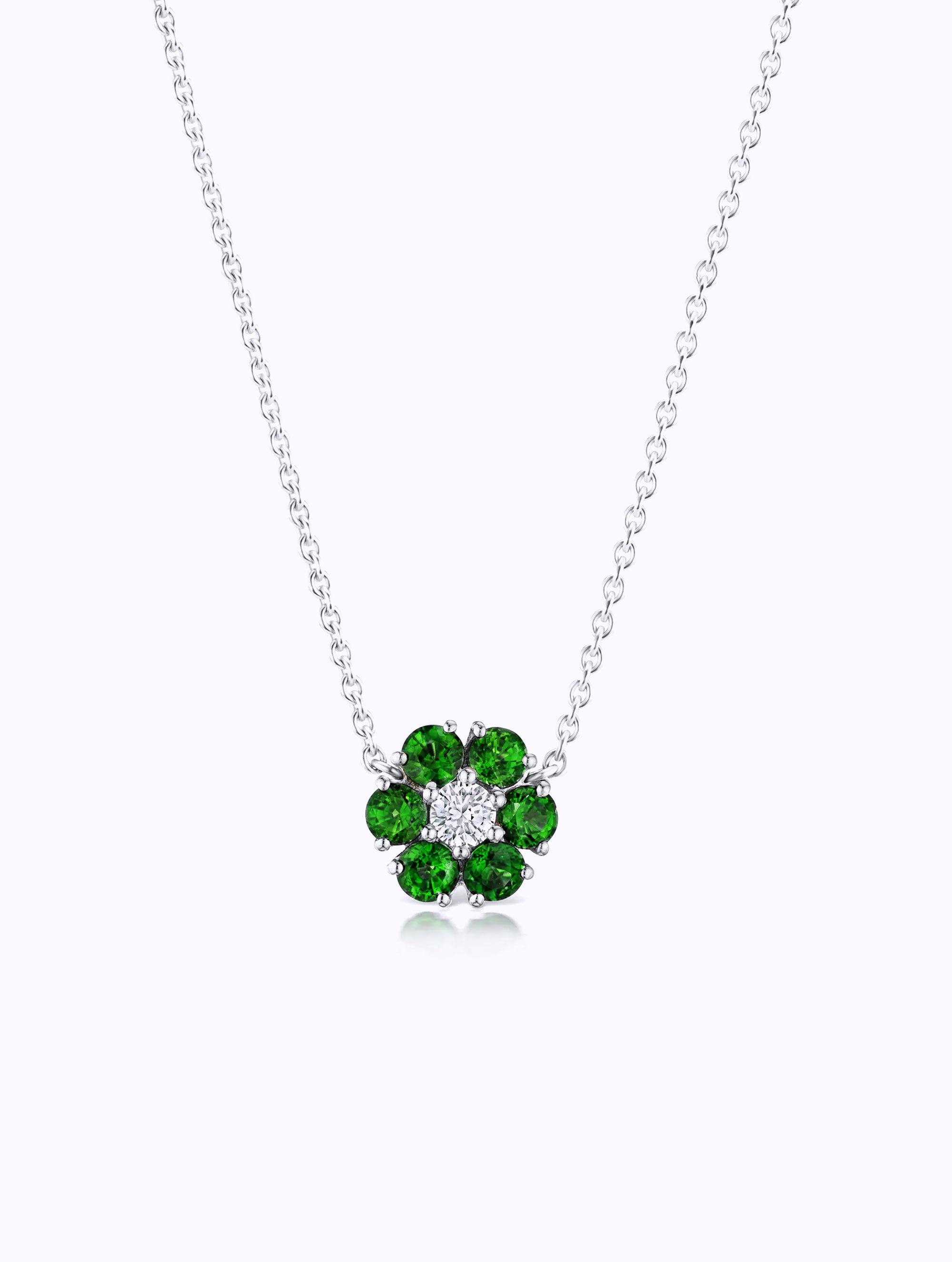 POSEY EMERALD & DIAMOND NECKLACE