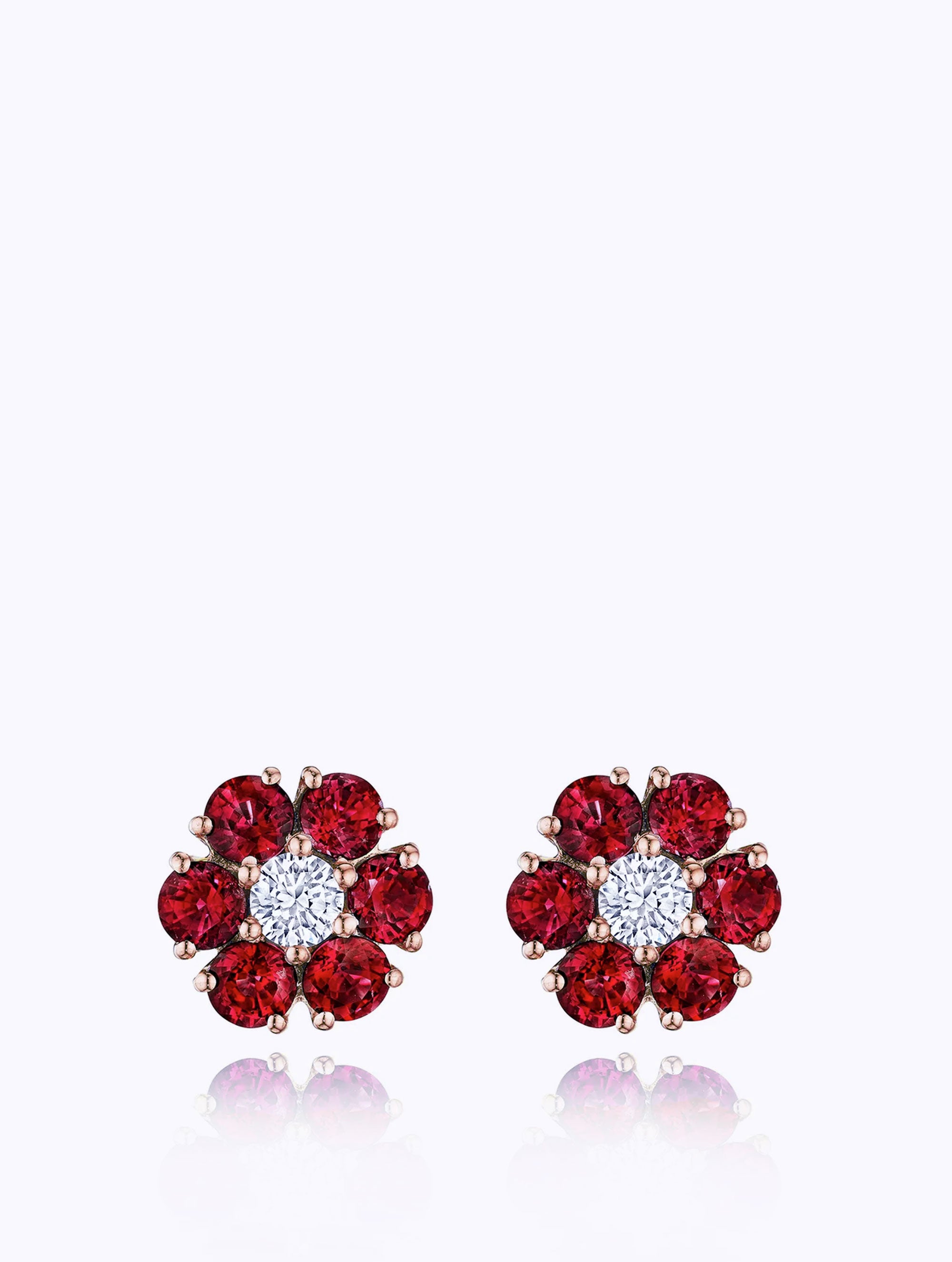 POSEY RUBY & DIAMOND EARRINGS
